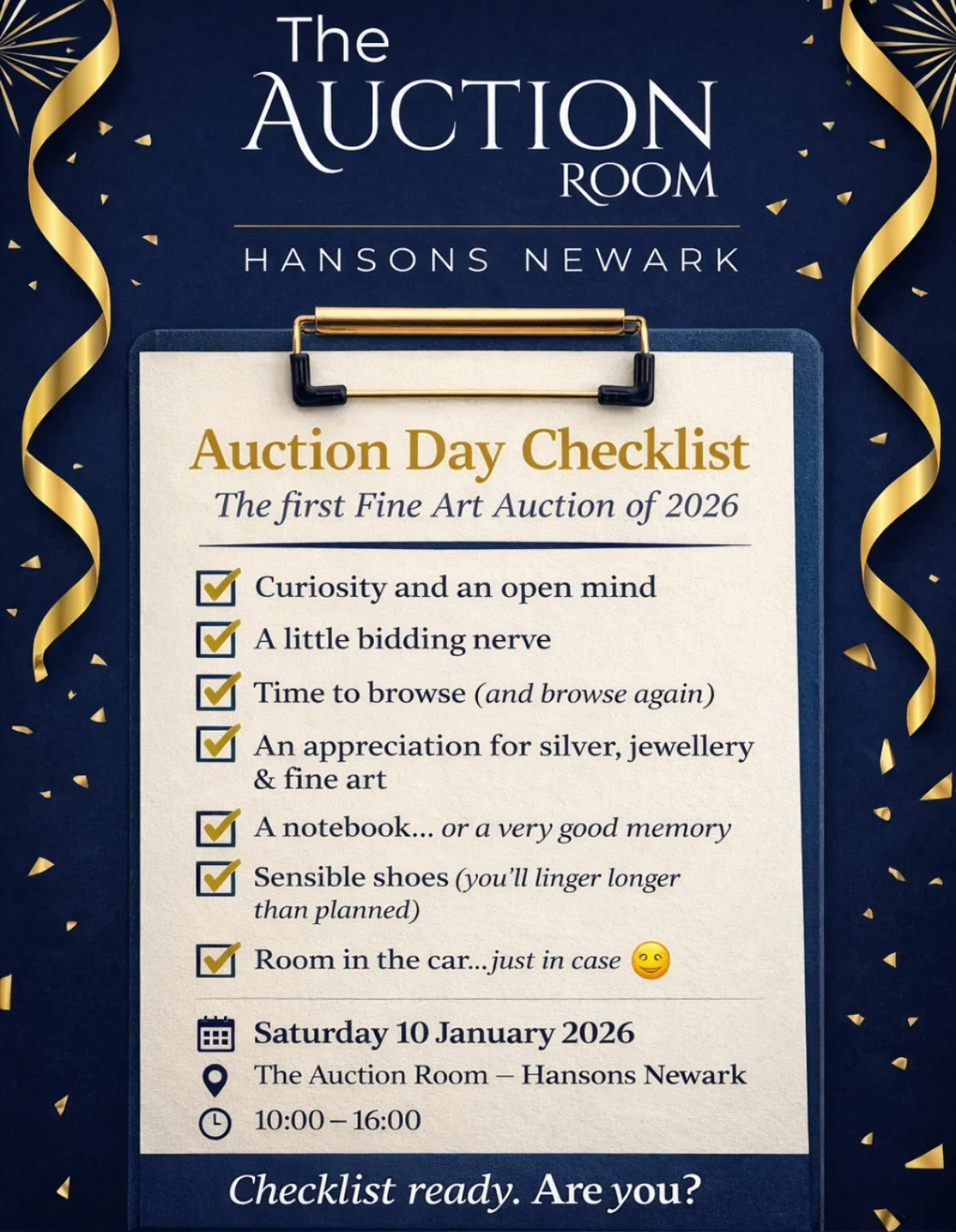 The Auction - ️ Checklist ready The first Fine Art Auction of 2026 is ...