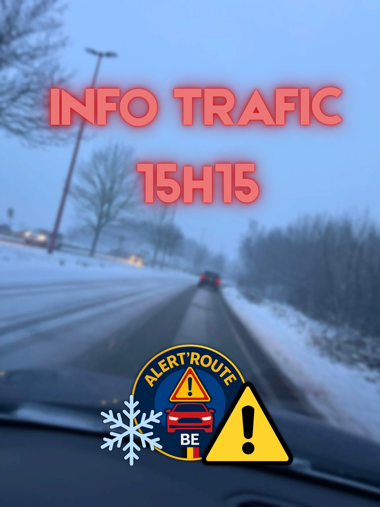 AlertRoute - ⚠️🟠 🚨 INFO TRAFIC – POINT À 15h15 🕒 Signalé le 07-01-2026 ...