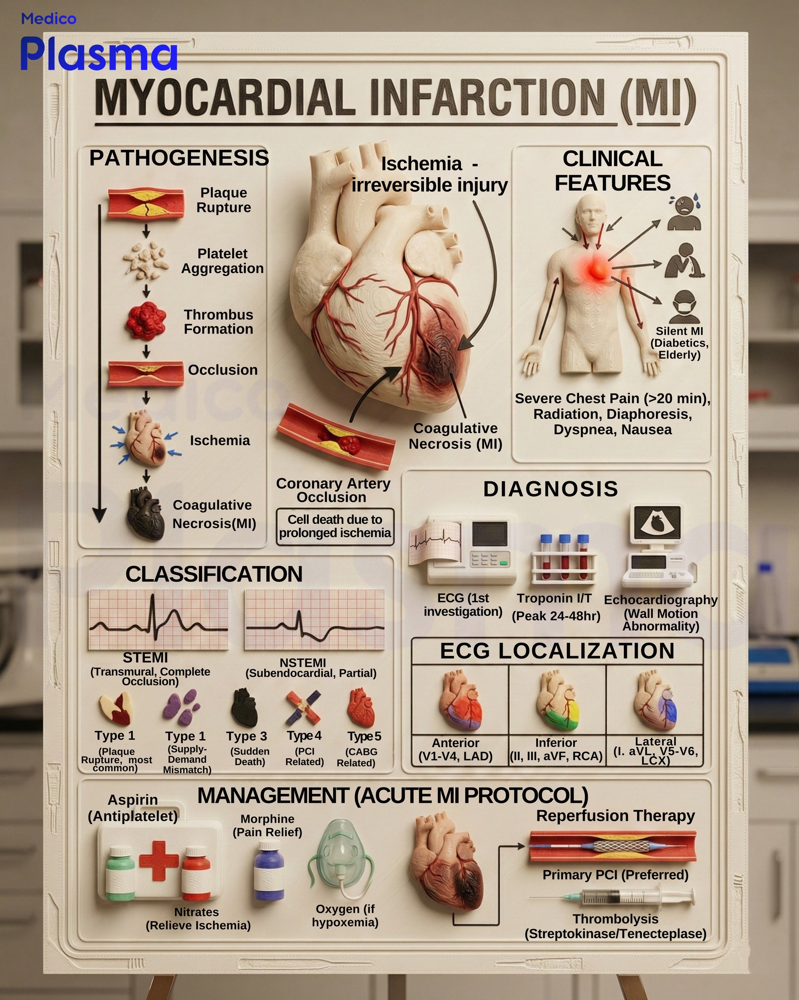 Medico - Myocardial Infarction (MI) Myocardial Infarction (MI) occurs ...
