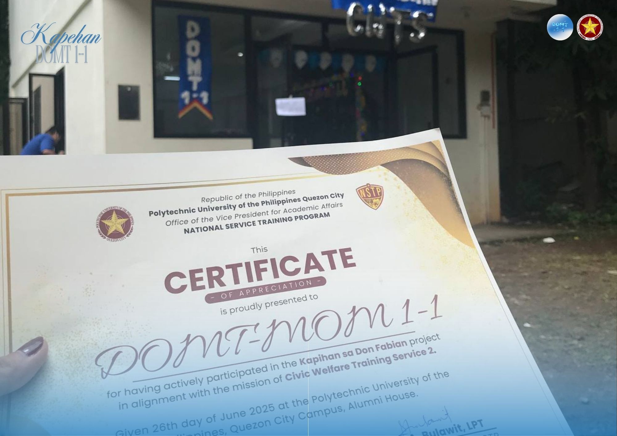 DOMT 2-1 - 📸 𝐂𝐖𝐓𝐒 𝟐 𝐅𝐢𝐧𝐚𝐥 𝐏𝐫𝐨𝐣𝐞𝐜𝐭: 𝐊𝐚𝐩𝐢𝐡𝐚𝐧 𝐬𝐚 𝐃𝐨𝐧 𝐅𝐚𝐛𝐢𝐚𝐧... | Facebook