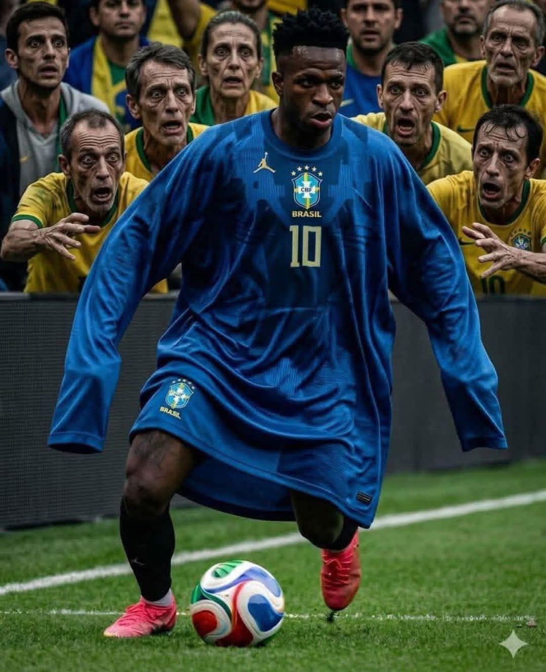 Vinicius Jnr with the Number 10 jersey in Brazil be like 😂💔