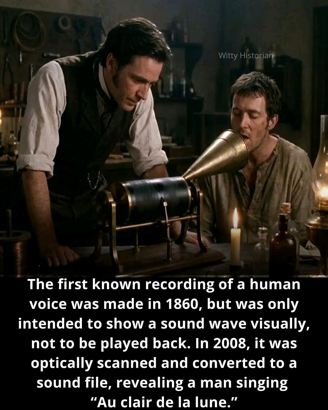 1860 sounds early for a recorded voice, right? Yet in that year a