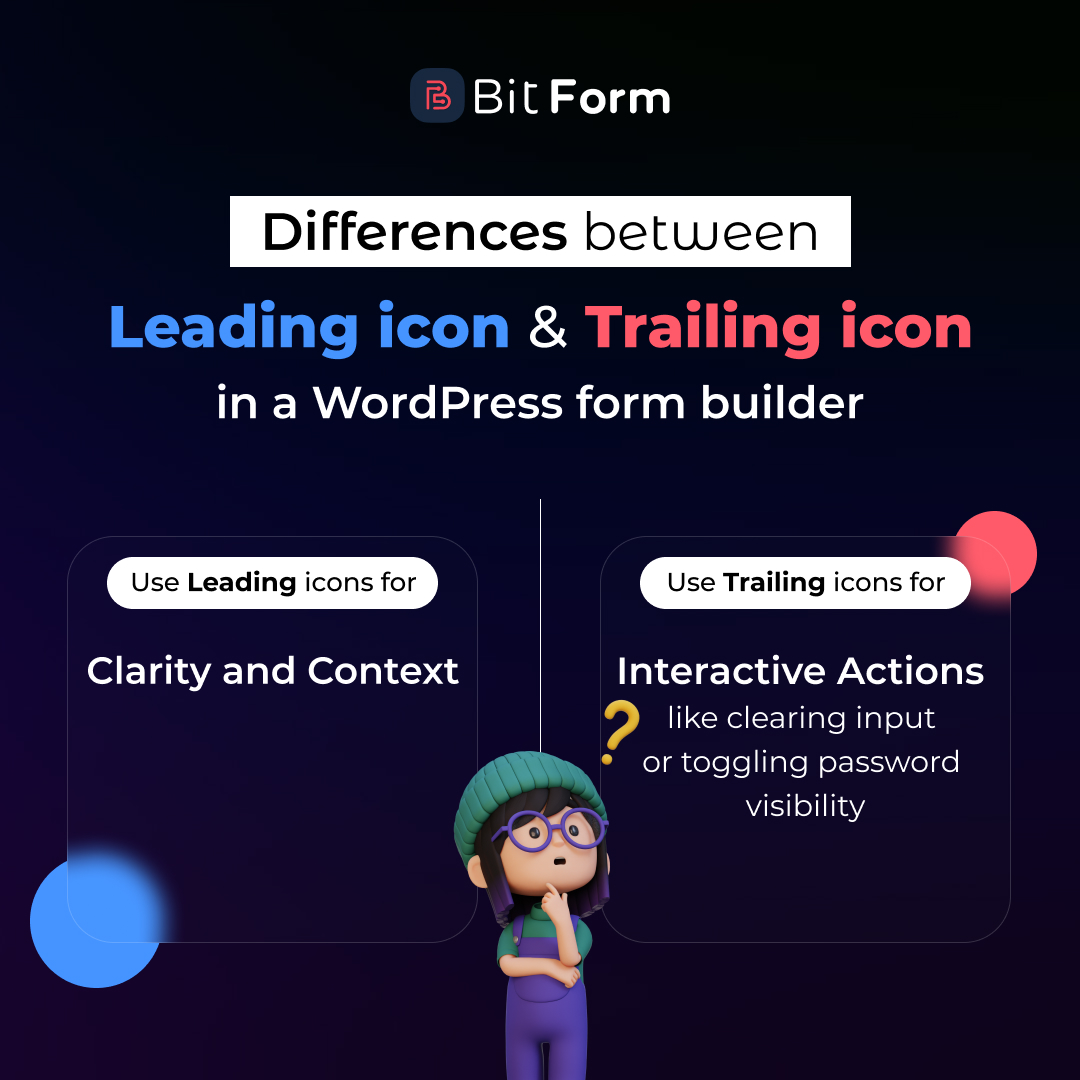 Bit Form - In a WordPress form builder, leading icons and... | Facebook