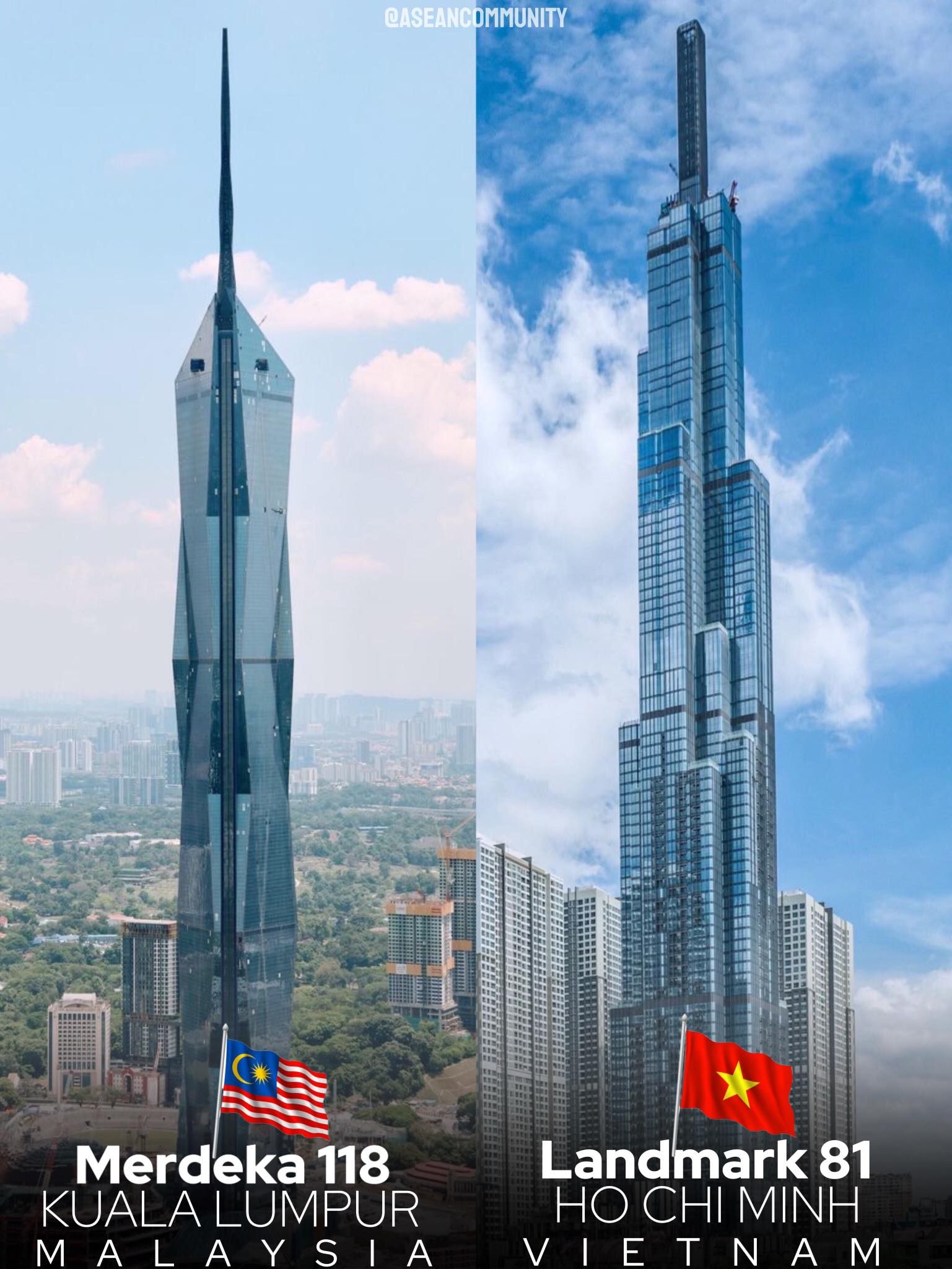 Vietnam - 🇲🇾🇻🇳 | Merdeka 118 và Landmark 81 – Hai biểu tượng kiến trúc ...