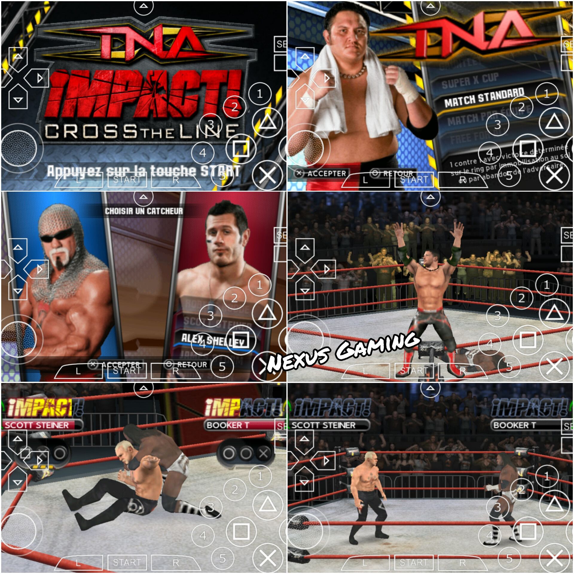 Jeu TNA IMPACT : CROSS THE LINE Pour PSP - Très Bon état, Combat Et Sport