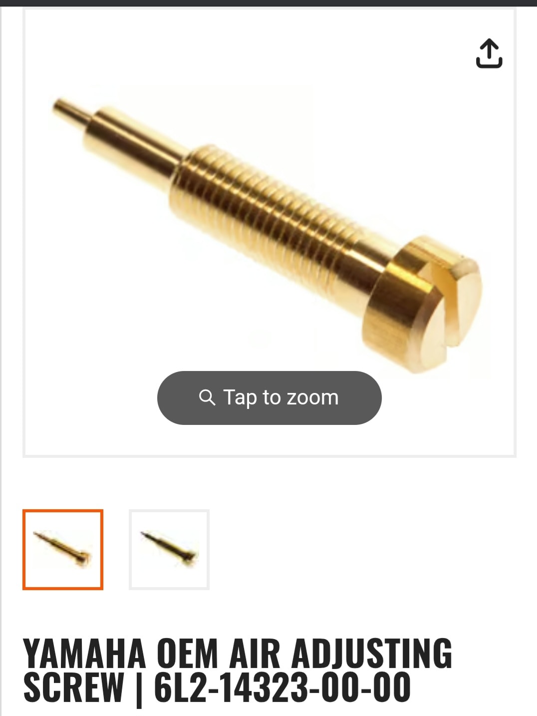 What is the size and thread pattern of this fuel lever knob screw?