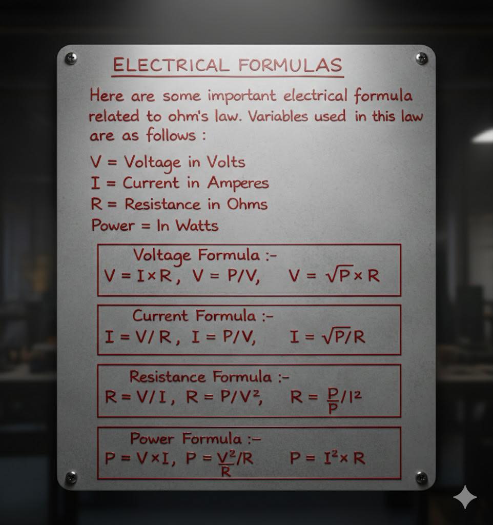 Boparai- - Electrical Formulas | Facebook