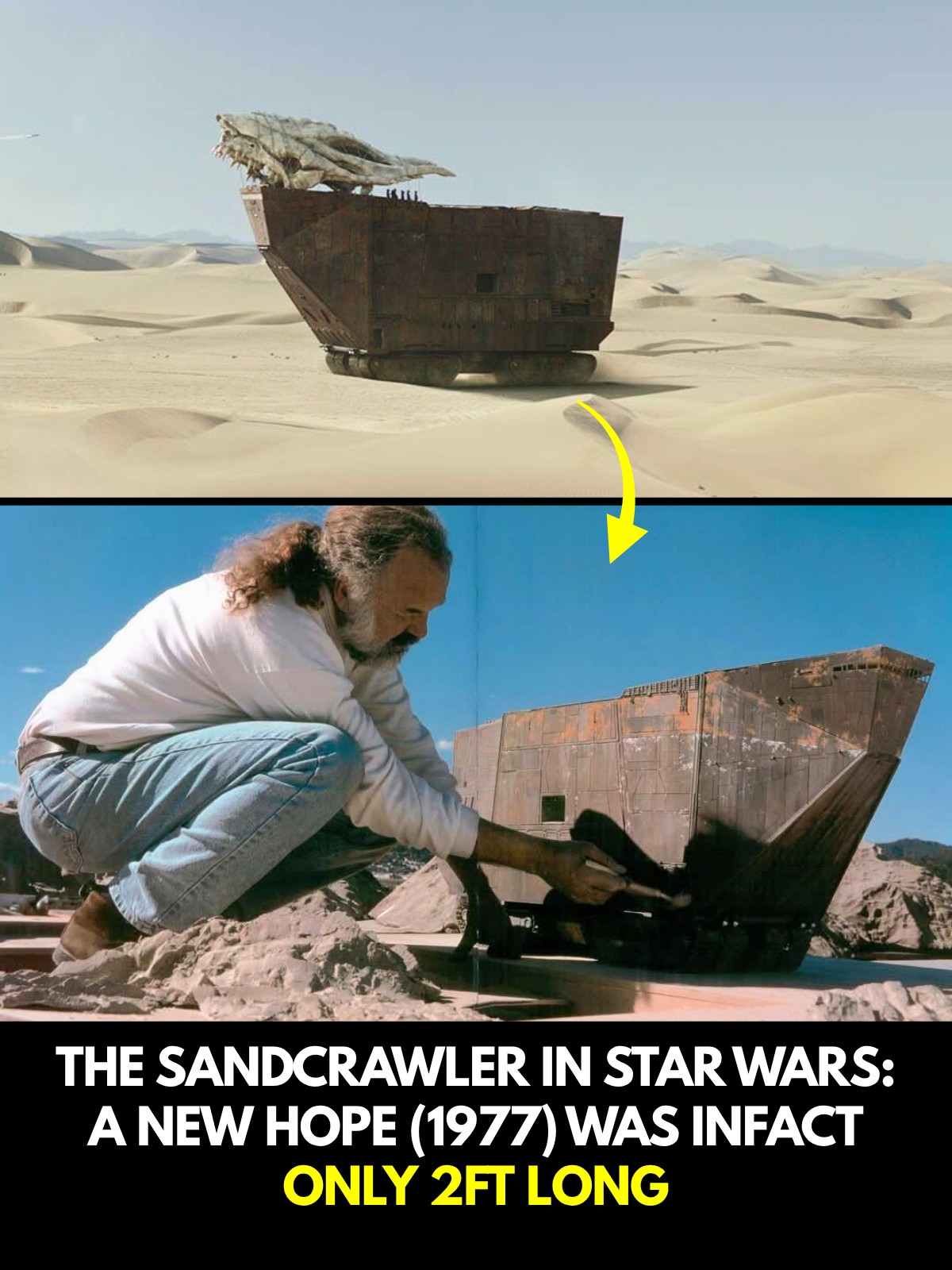 I never knew the Sandcrawler in A New Hope was actually this small 