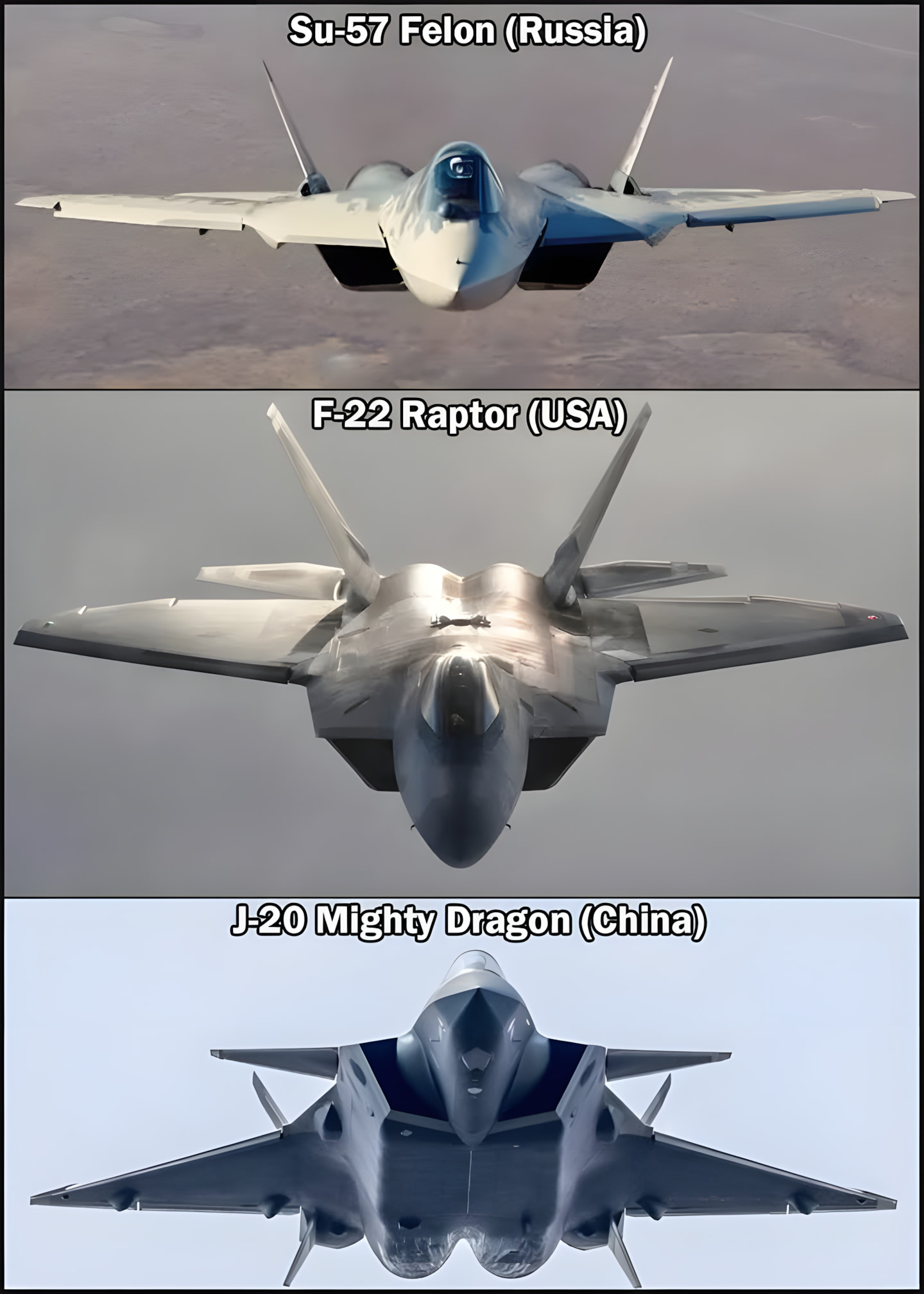 Aero - Three of the world's most advanced 5th generation fighters: 🇷🇺 ...