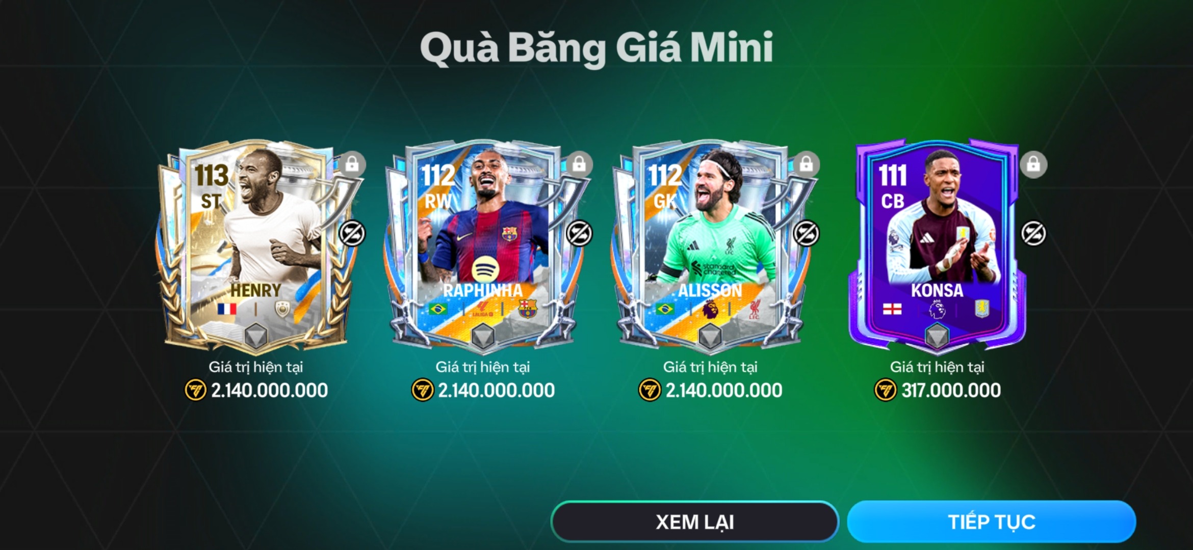 FC Mobile Việt Nam 🇻🇳 | 100k 500fv Henry thay đc shev bóng vàng ko ...