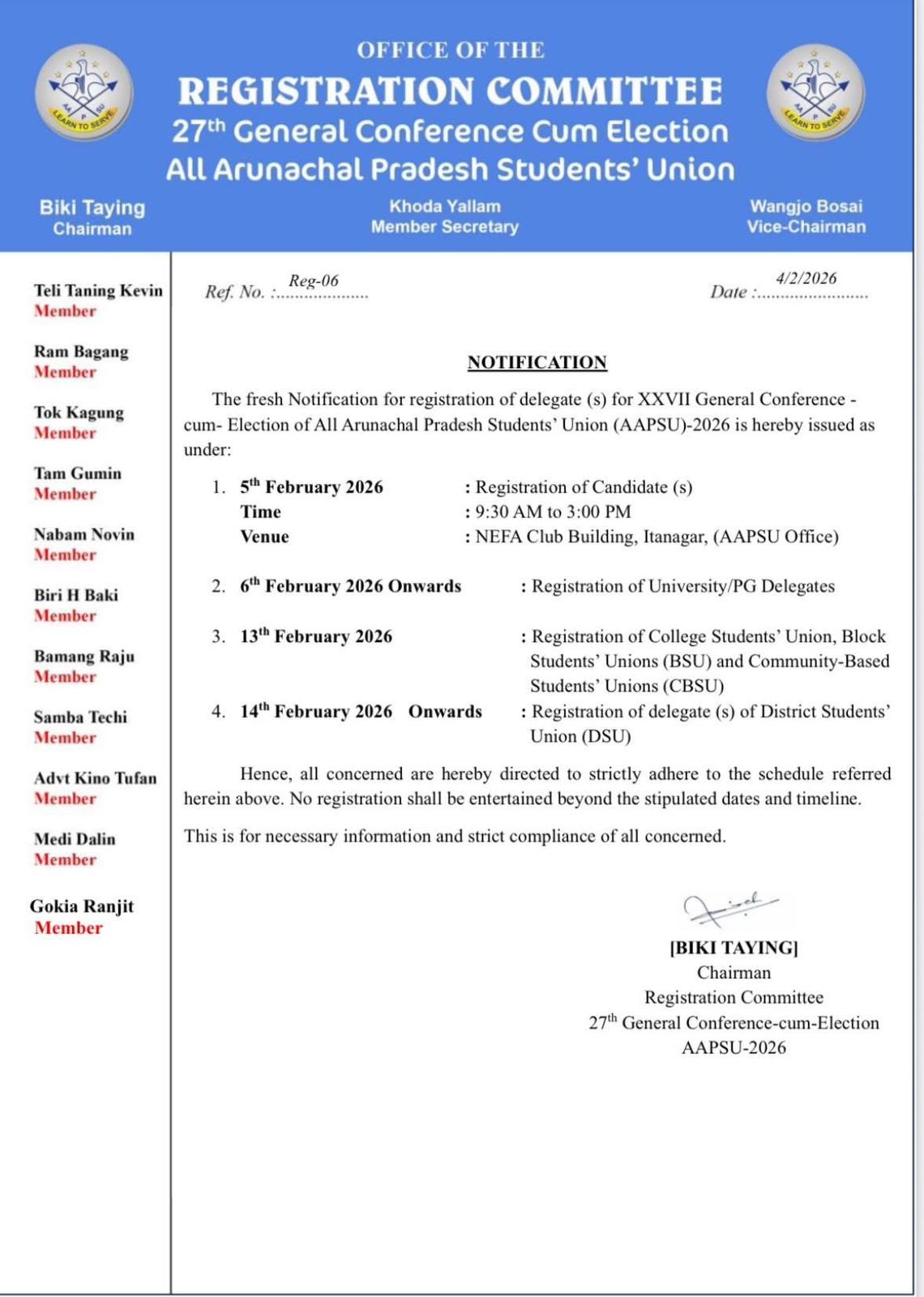 GB News24x7 - The Registration Committee has issued a... | Facebook