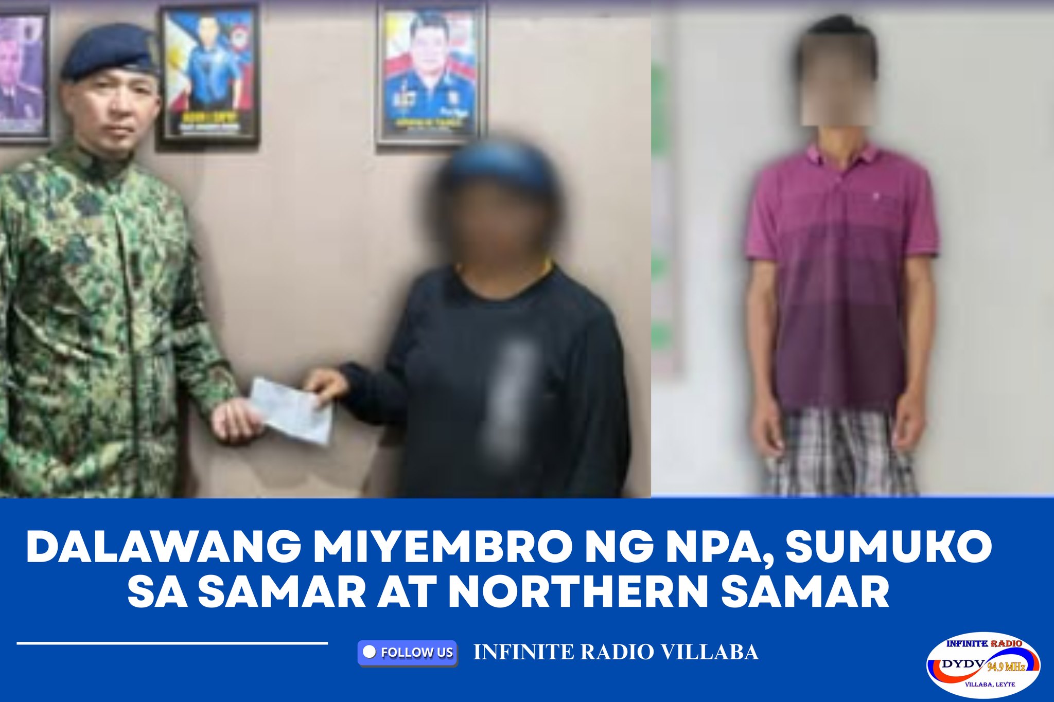 DALAWANG MIYEMBRO NG NPA,... - Infinite Radio Villaba 94.9Mhz | Facebook