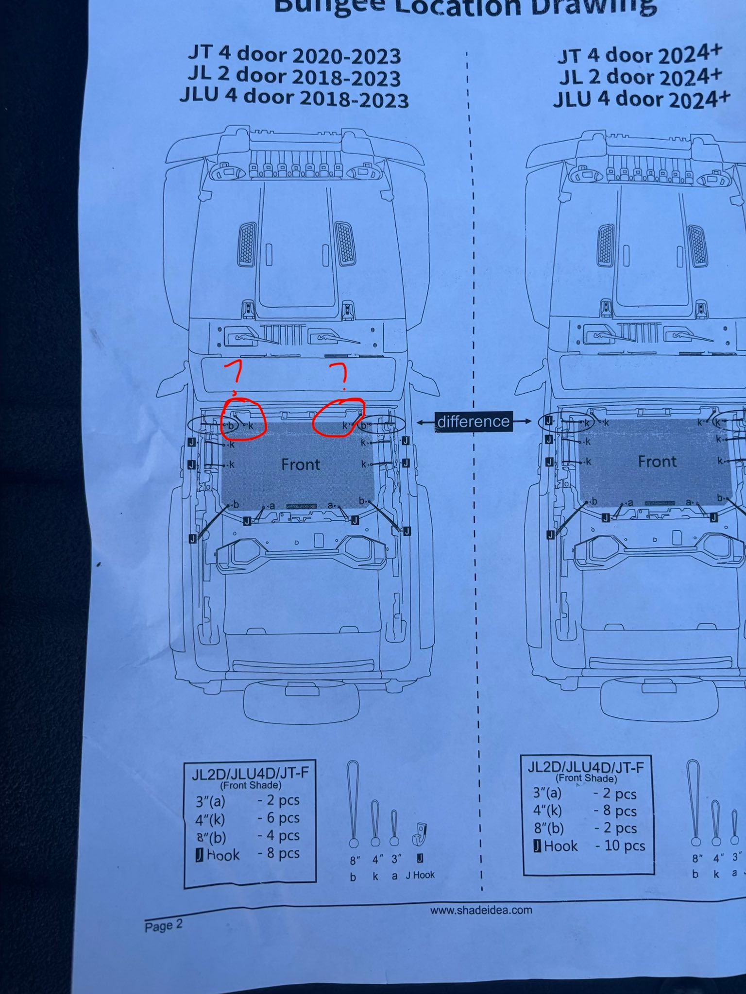 How to install bungee on Shadeidea front sunshade with J hooks?
