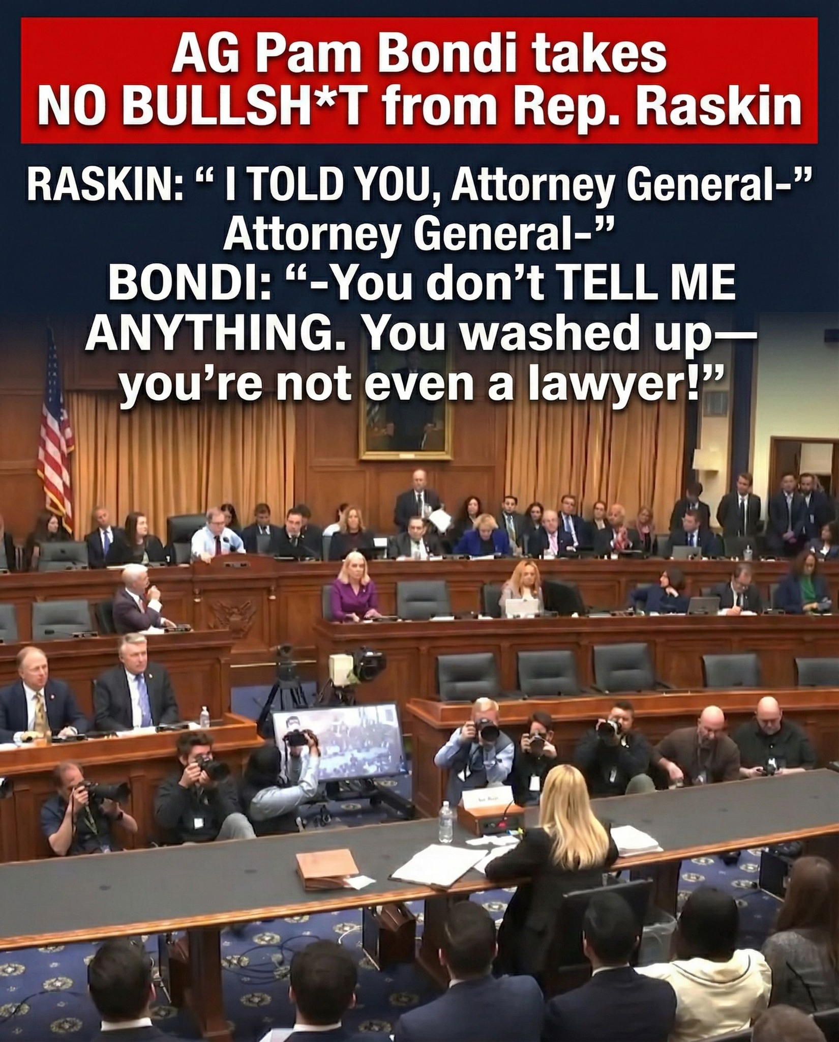 Make America - AG Pam Bondi takes NO BULLSH*T from Rep.... | Facebook