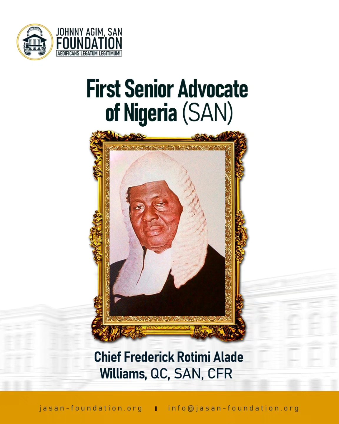 JASAN - Legacy Spotlight: Astute Legal Luminary, Late Chief Frederick ...