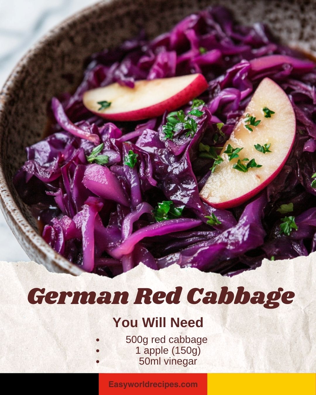 German - German Red Cabbage — perfect side dish! Full recipe below 🥬 ️ ...