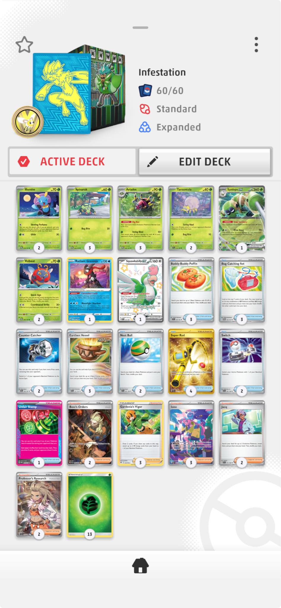 What is the Pokémon Lightning Bug theme deck?
