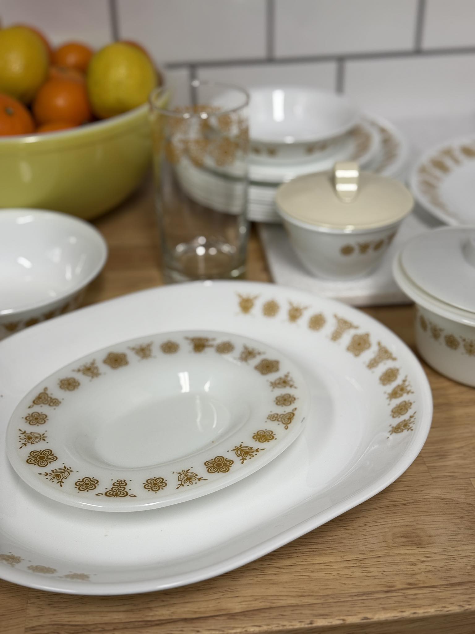 If my childhood was a dinnerware set  😉 Corelle Butterfly Gold