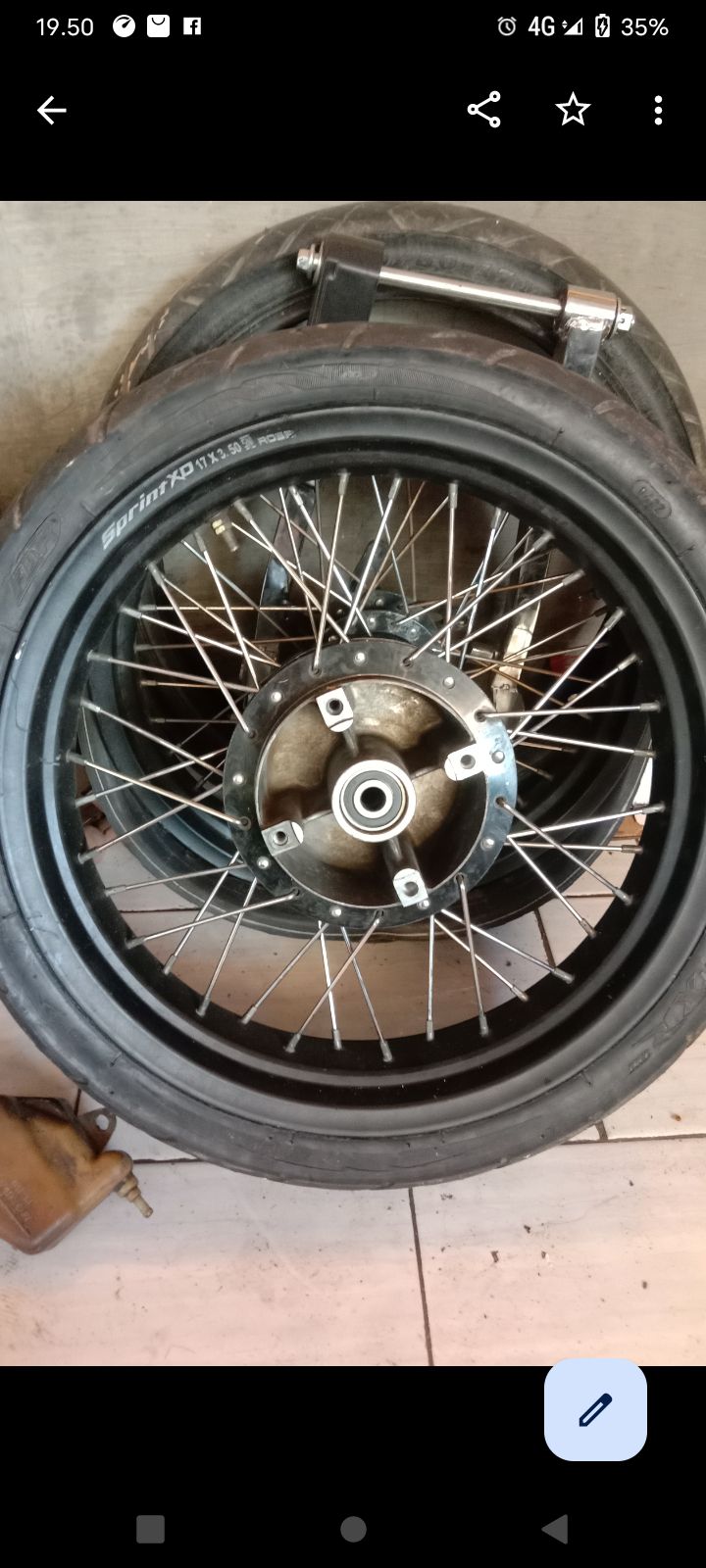 例え Barter sama velg jari-jari CBR150R ukuran 300, punyaku ukuran 350