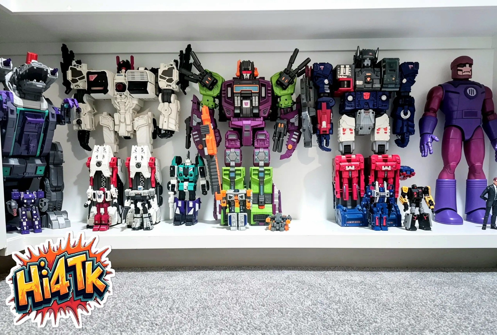 Transformers toy display with unique roommate addition