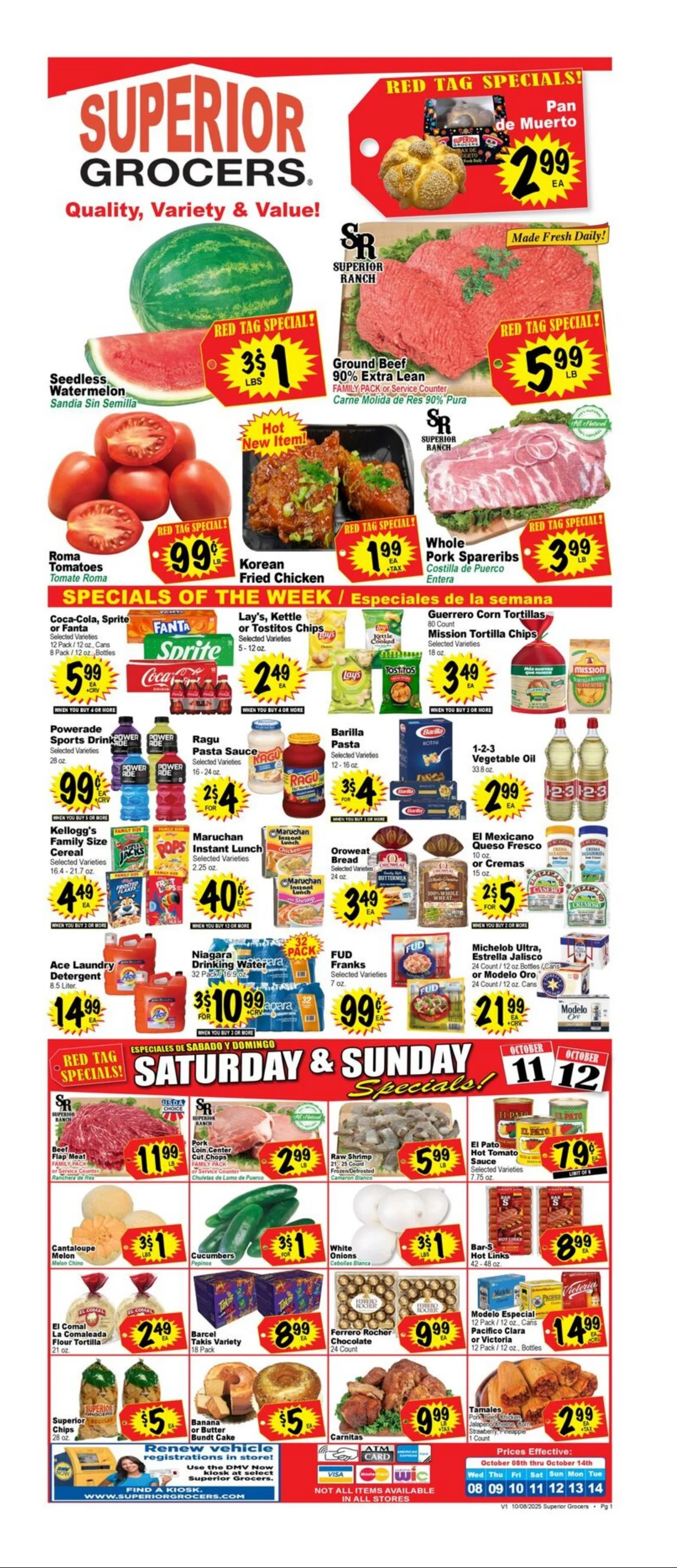 Superior weekly ad preview for October 8-14