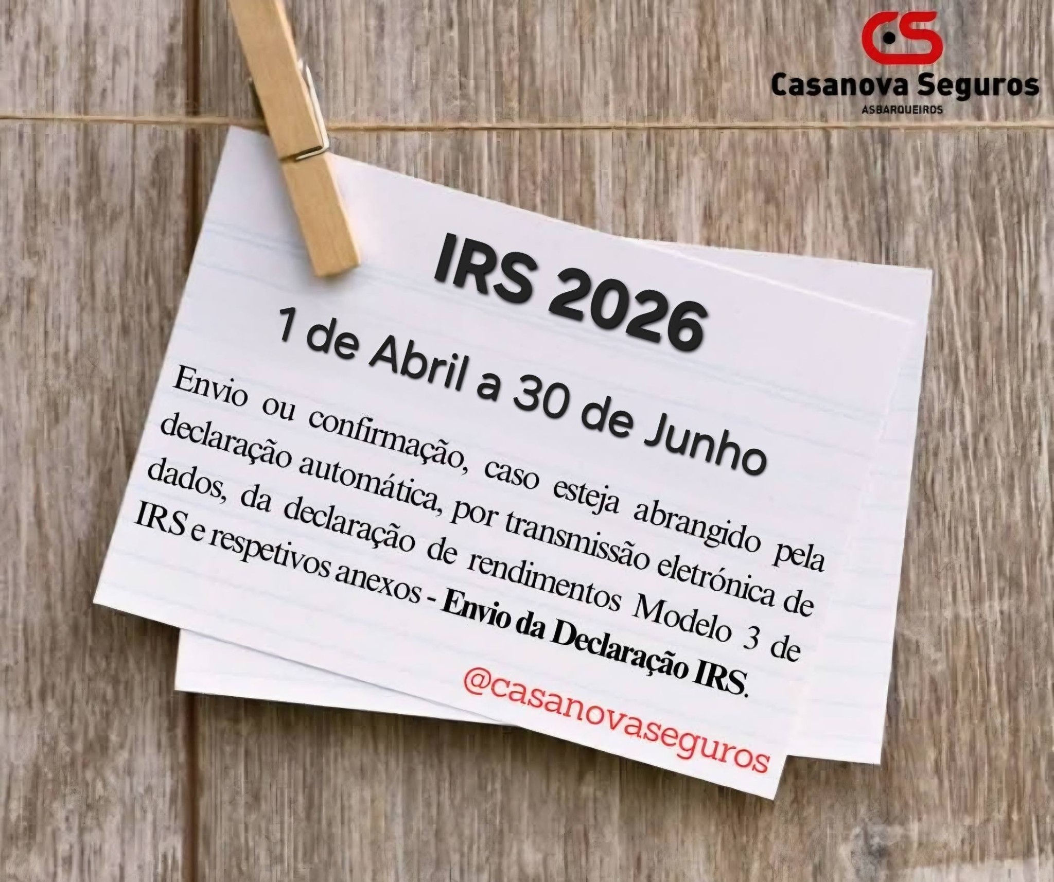 Casanova - Entrega da declaração de IRS 2026: A entrega da declaração ...