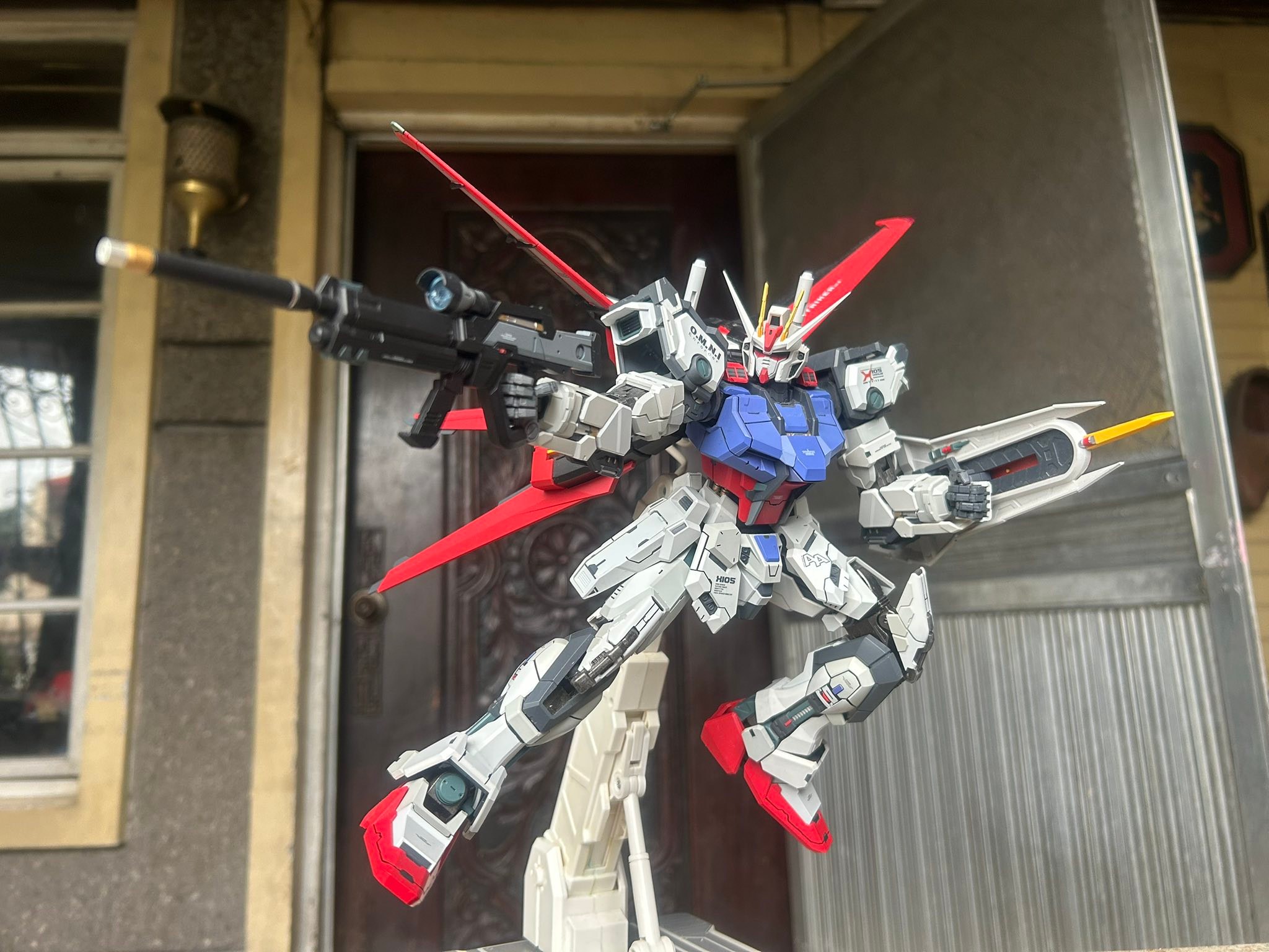 Permission to post my Moshow 1/72 scale metal build Aile Strike Gundam