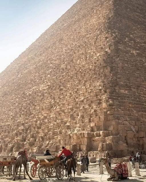 These are the stones at the very top of the Great Pyramid of Giza.
