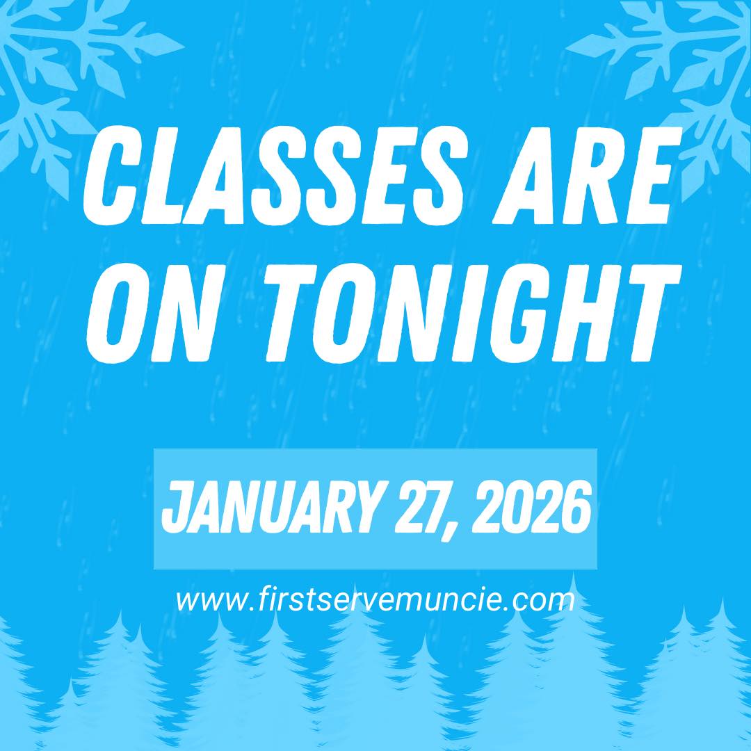 🎾 Classes ARE ON tonight! 🎾 All... - 1st Serve Muncie | Facebook