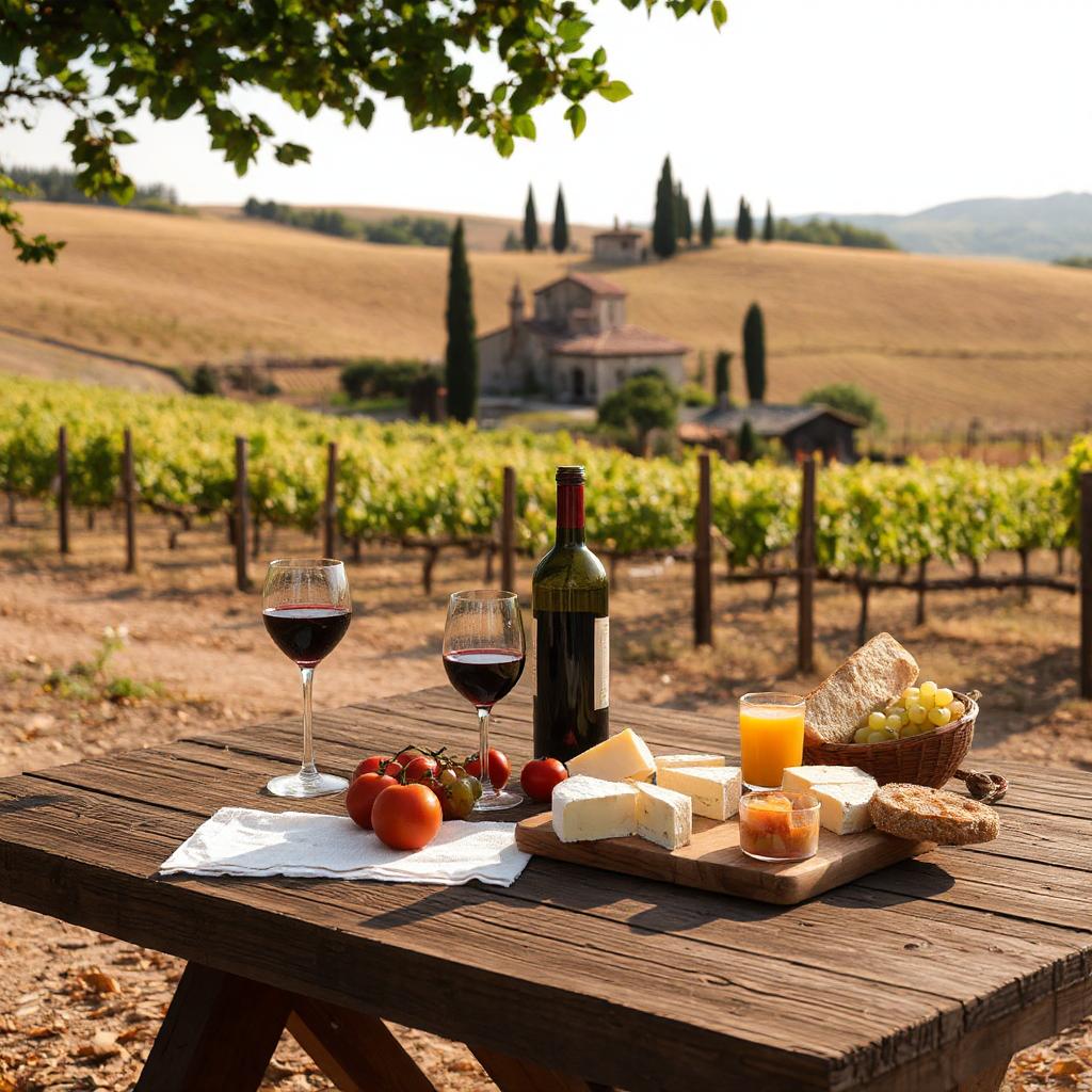 A Tuscan table, a vineyard view, and the taste of la dolce vita