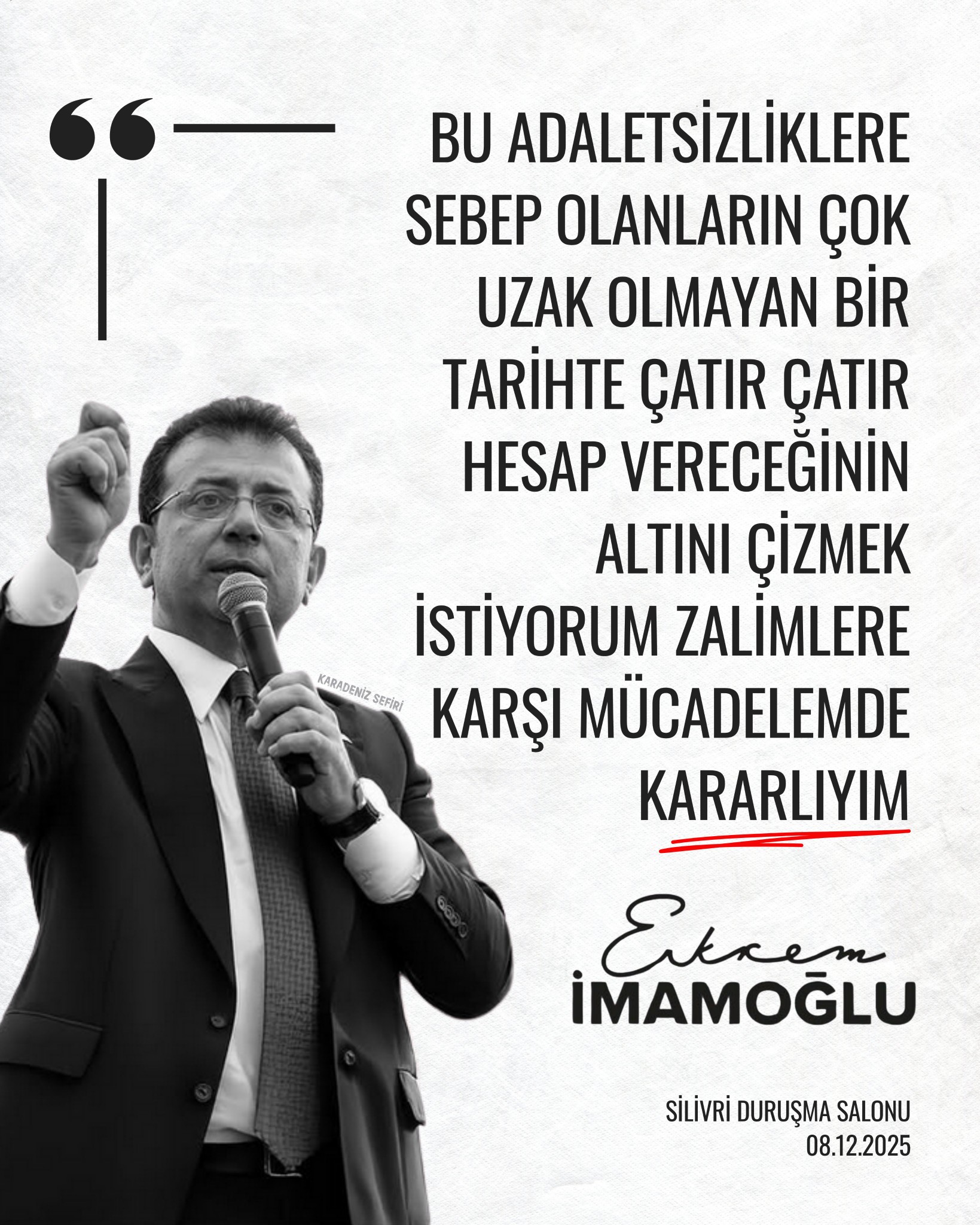 Ekrem İmamoğlu | Bu adaletsizliklere sebep olanların çok uzak olmayan ...