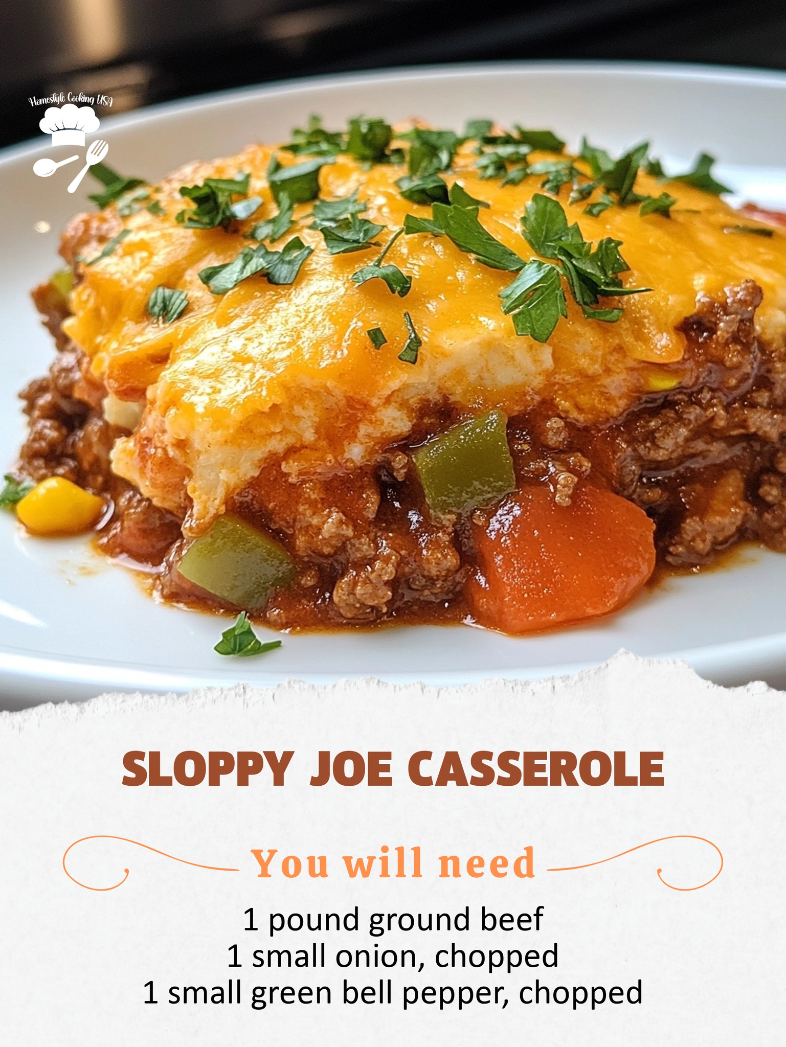 Homestyle - Sloppy Joe Casserole Hearty Sloppy Joe Casserole with a ...