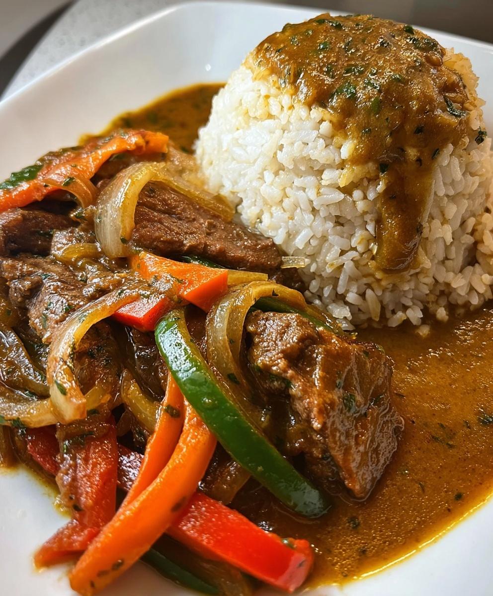 Homemade - 🍛 Savory Curry Beef & Rice Plate 🍚🥩 This easy family dinner ...