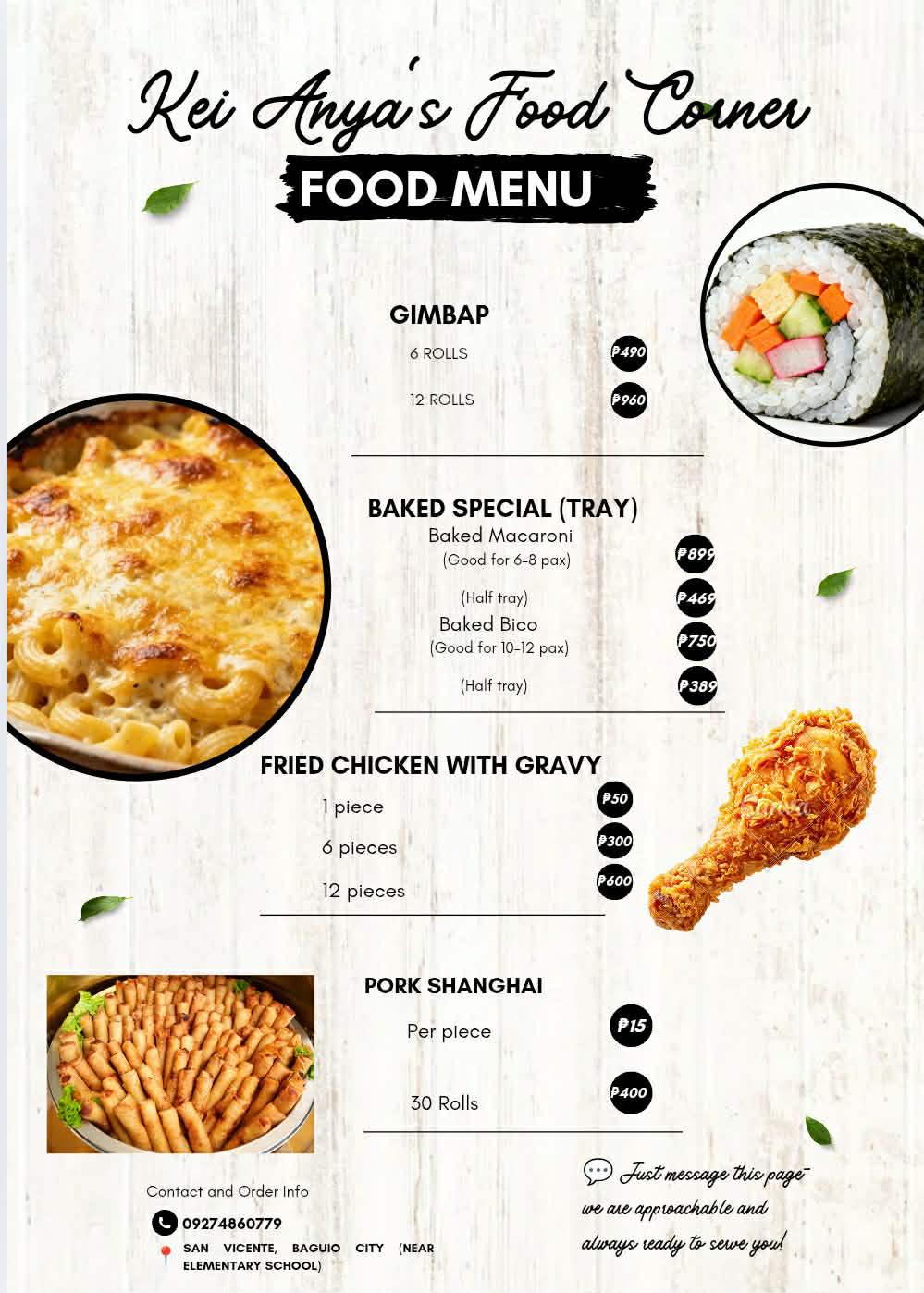 Kei - Updated menu and information now available! 📋 We’ve refreshed our ...