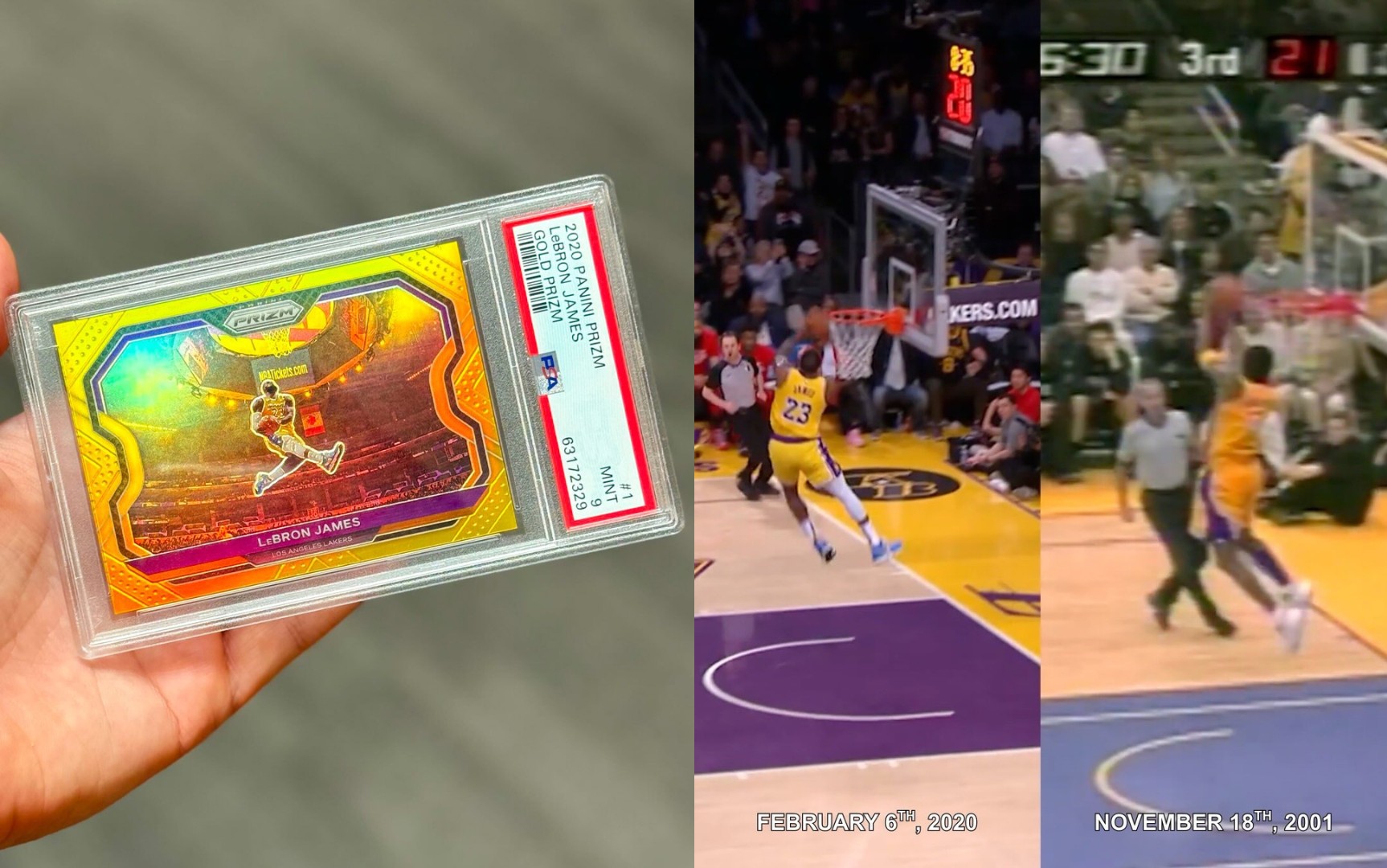 その他 Lebron James Kobe tribute Dunk PSA 9 They put LeBron's tribute dunk to Kobe on this rare trading card