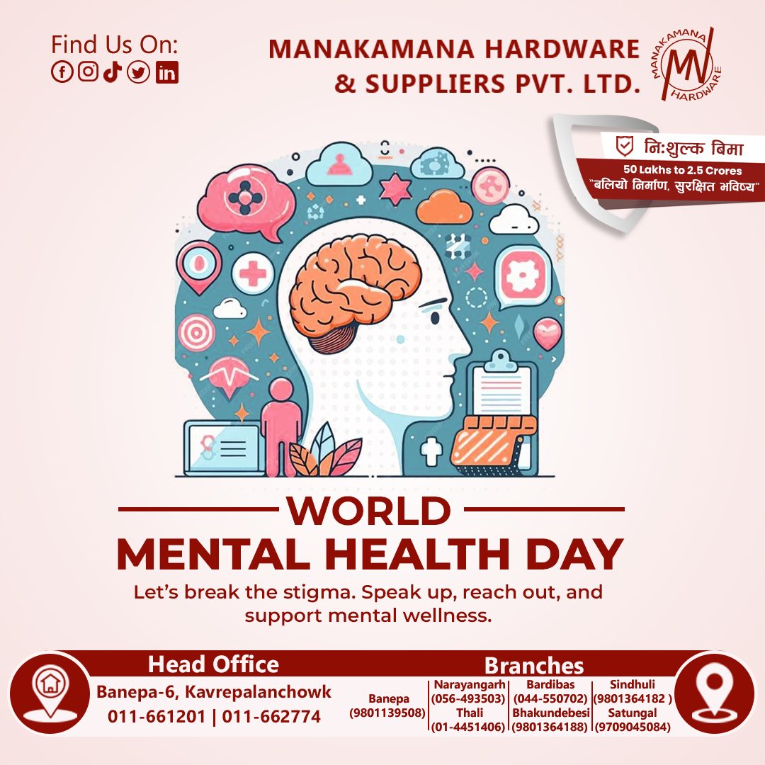 Manakamana - 🧠💚 World Mental Health Day 💚🧠 Your mind matters. Let’s ...