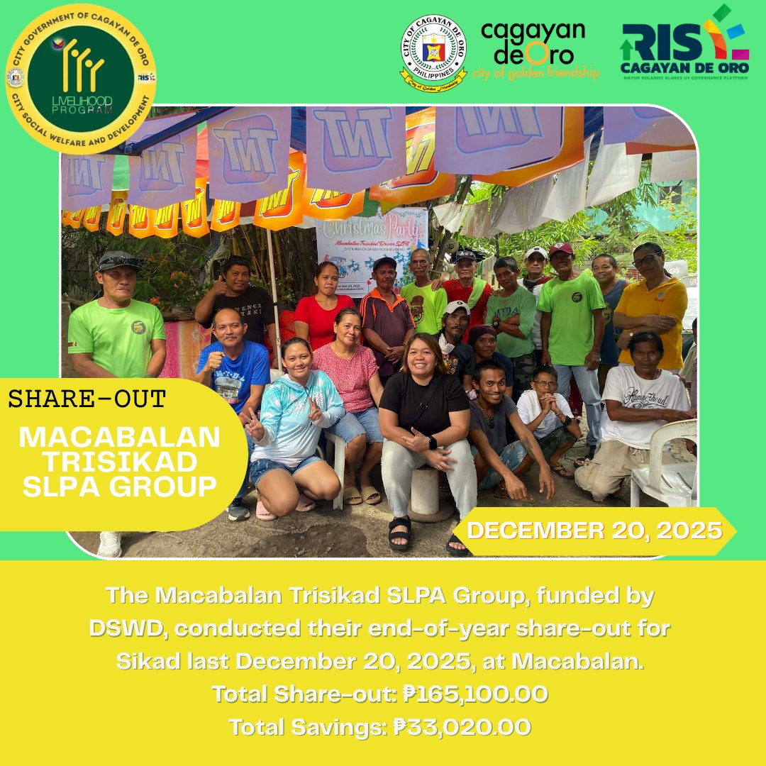 Social - On December 20, 2025, at Macabalan, the Livelihood Section and ...