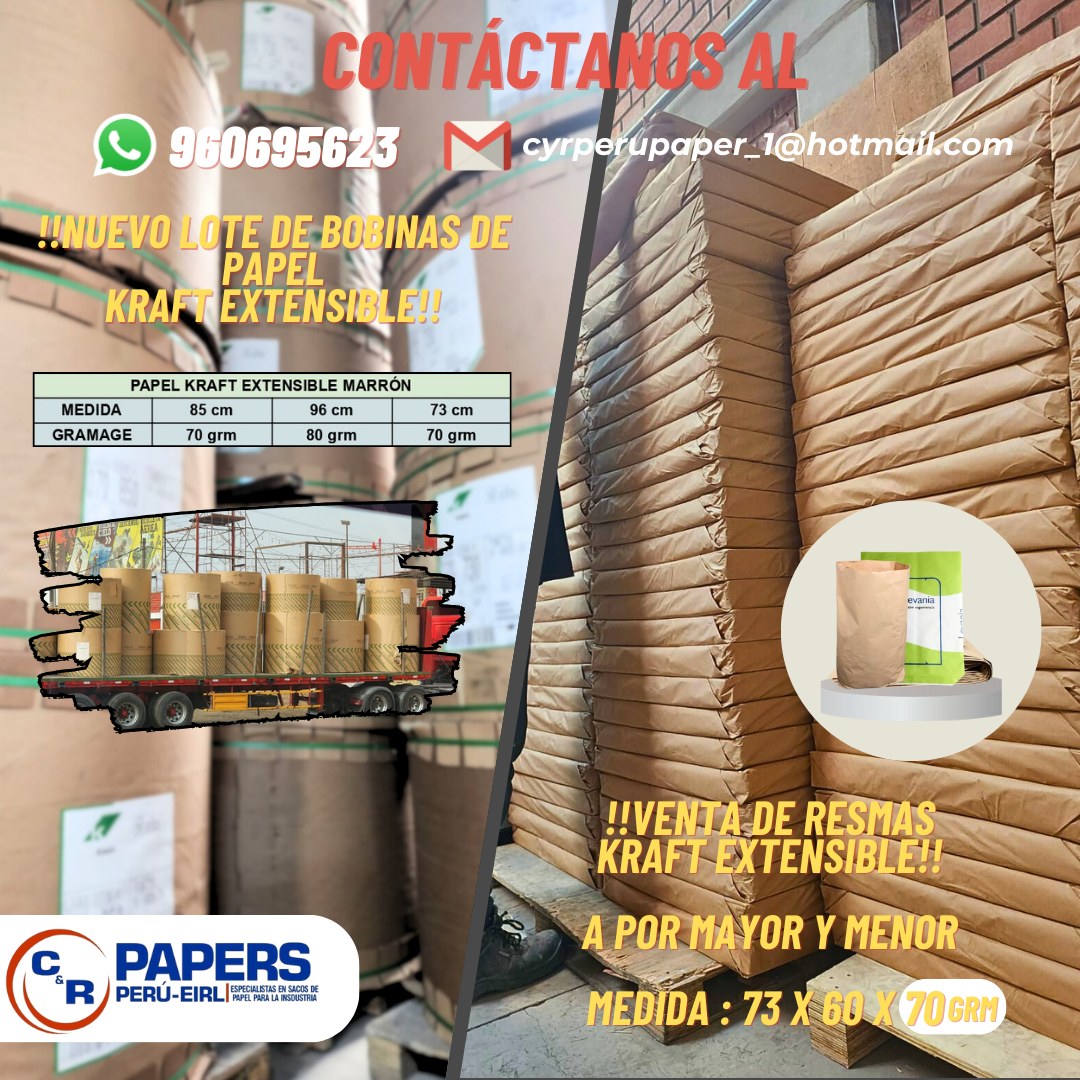 C&R PERU PAPER - VENTA DE RESMAS PAPEL KRAFT‼️👀 EXTENSIBLE... | Facebook