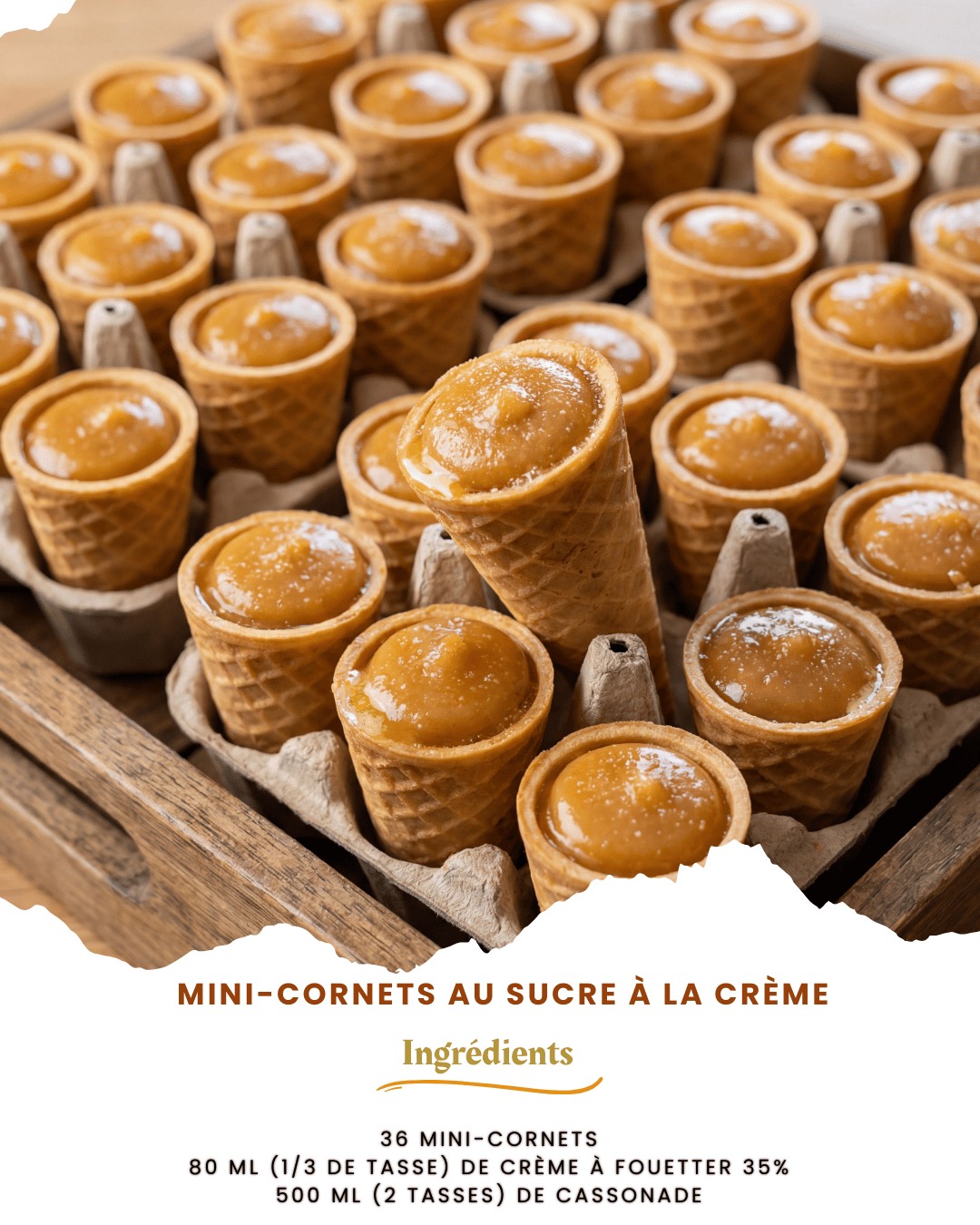 Mini-cornets au sucre à la crème... - Recettes de grand-mère | Facebook