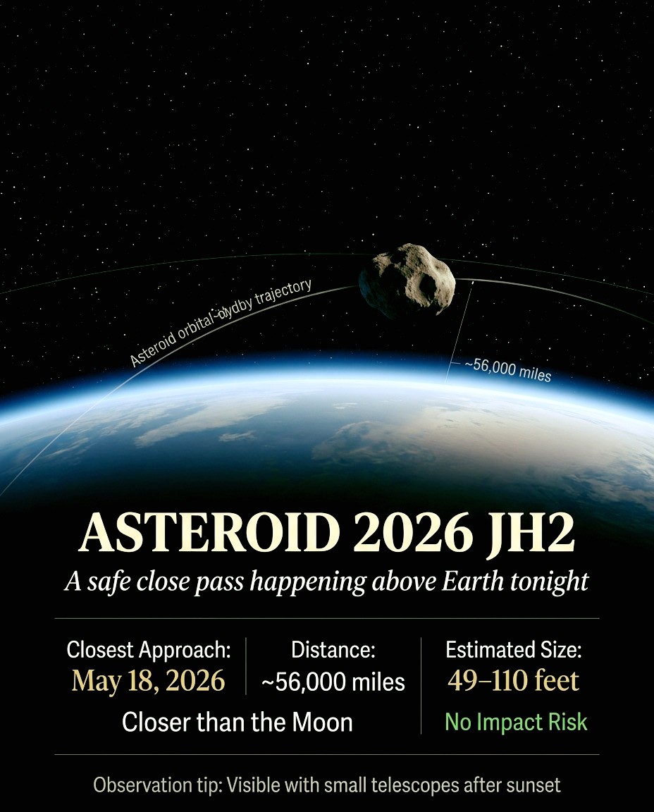 A large asteroid, (152637) 1997 NC1, will safely zoom past Earth