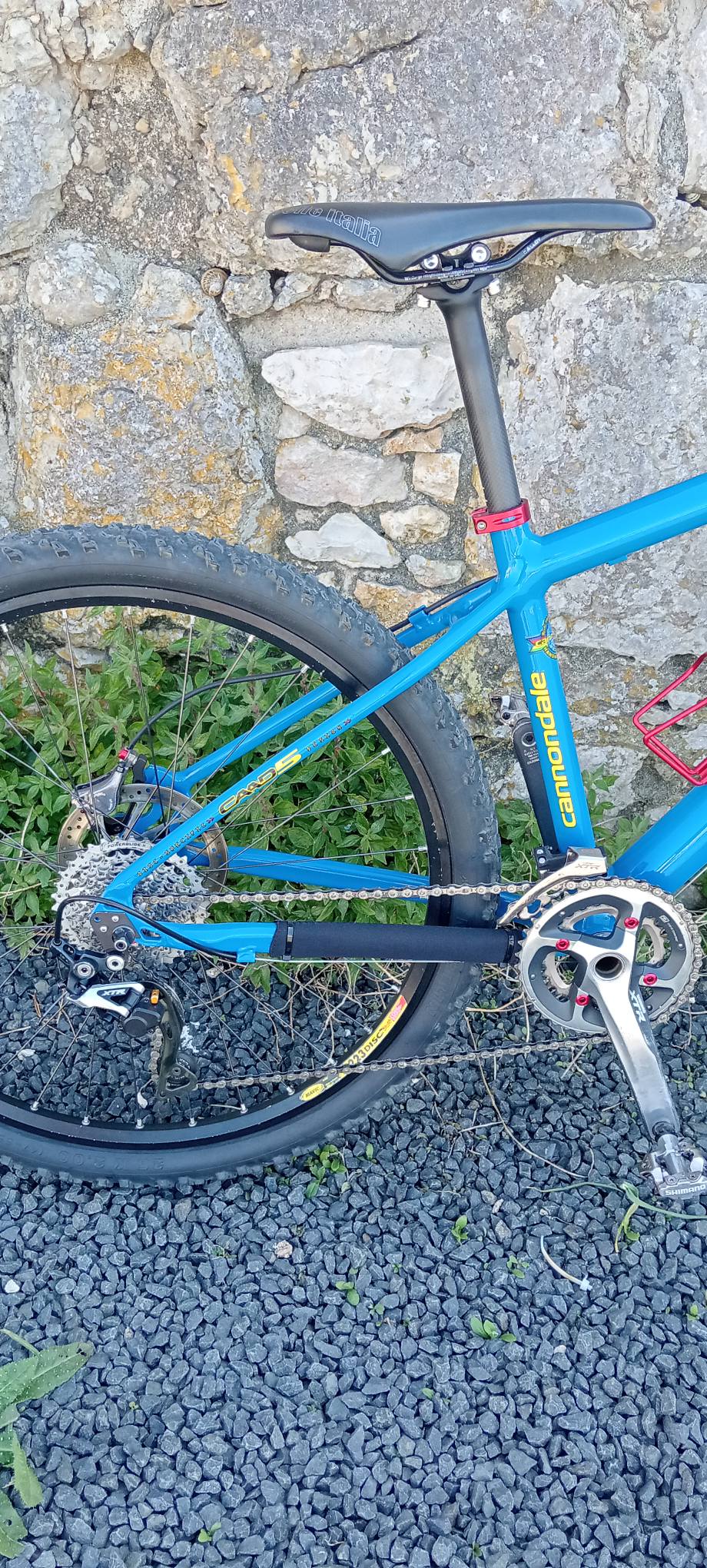 Iconic blue Cannondale Team Volvo bike