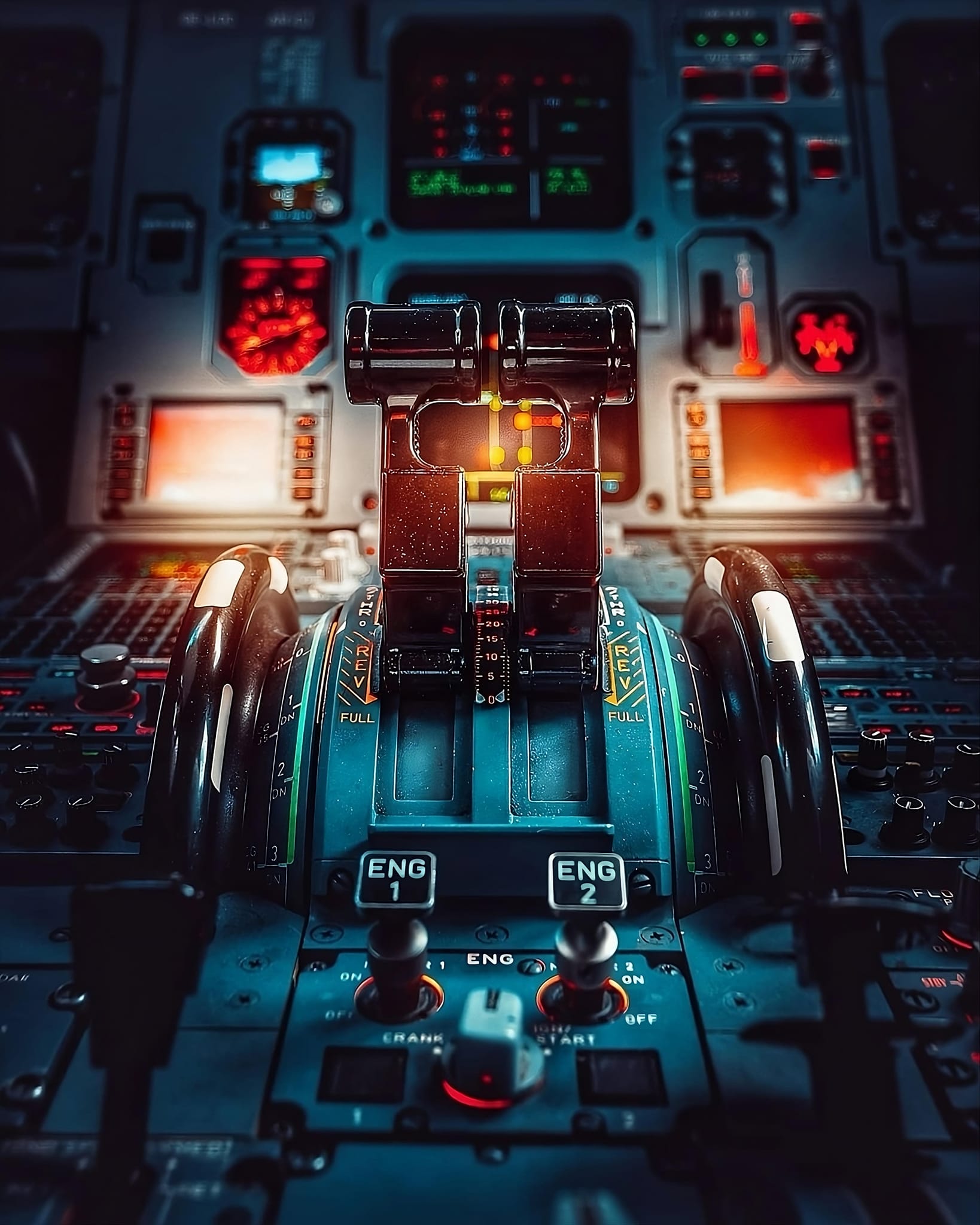 Airbus A320 cockpit preparation for takeoff