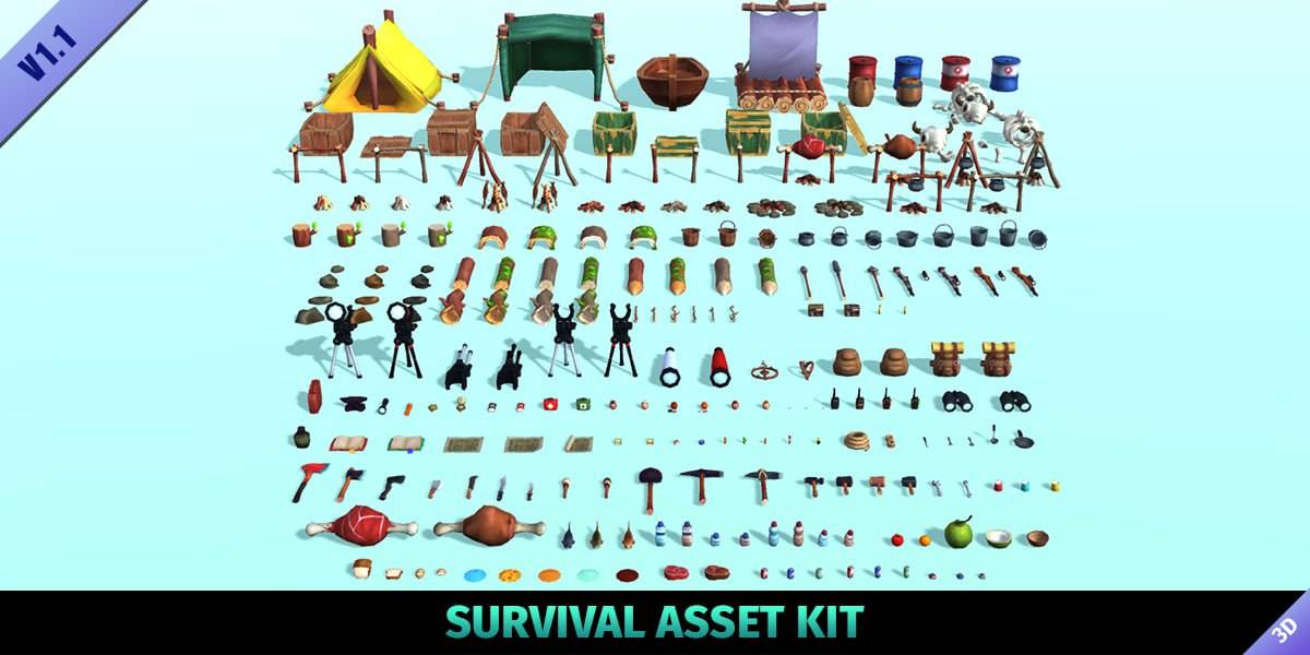 3D - ⭐️ Survival Asset Kit ℹ️ Let's start the game with the 