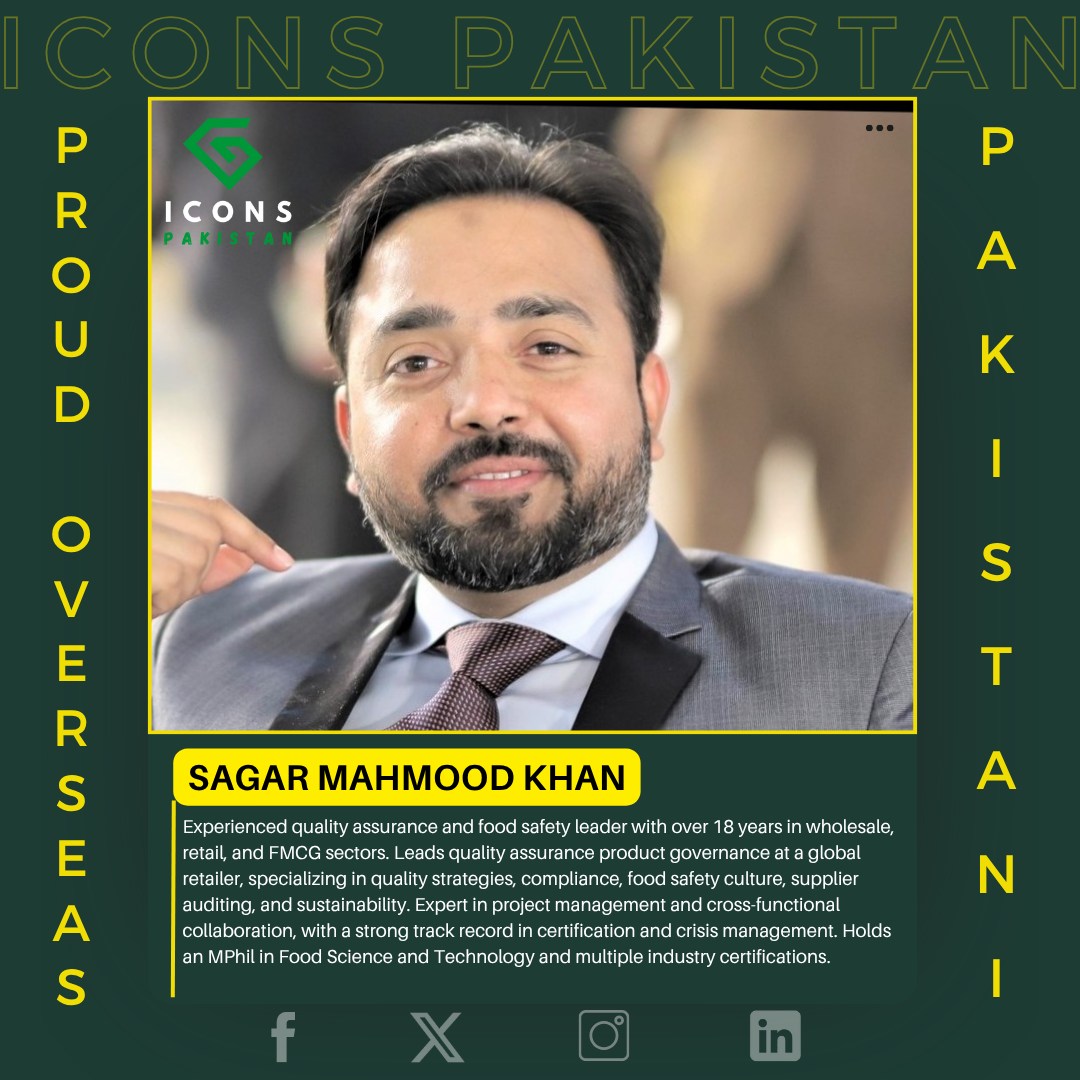 Icons Pakistan - Sagar Mahmood Khan | Head of Quality... | Facebook