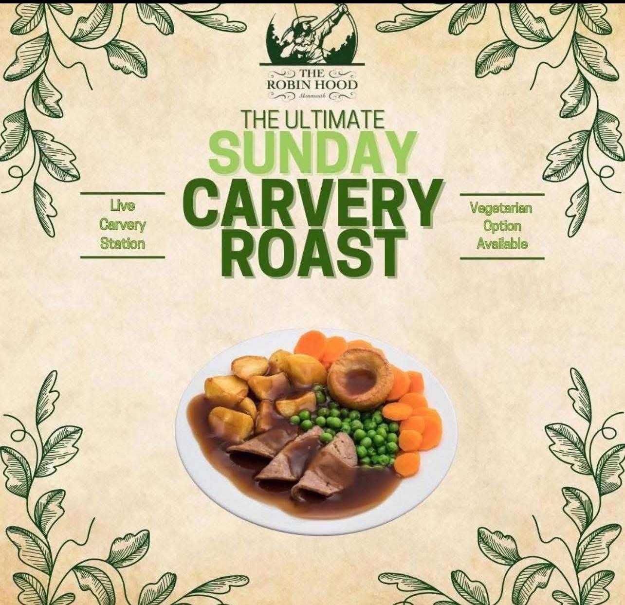 🎉 Sunday Carvery is BACK! 🎉... - The Robin Hood Inn Monmouth | Facebook