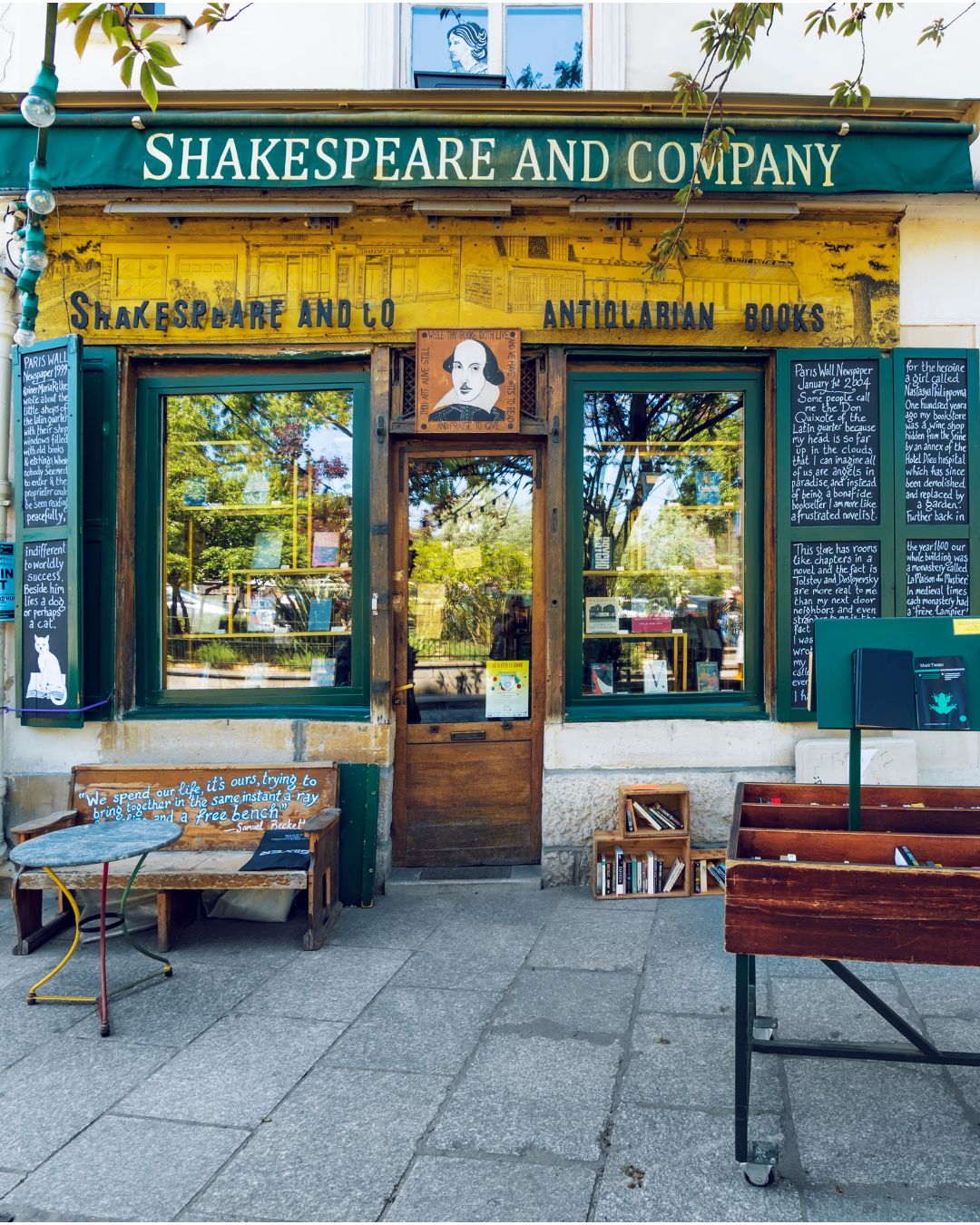 Shakespeare and Company bookshop in Paris, France