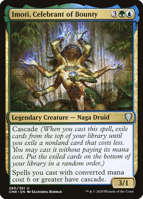 mtg cascade split cards Imoti, Celebrant of Bounty Maelstrom Wanderer MTG - Commander
