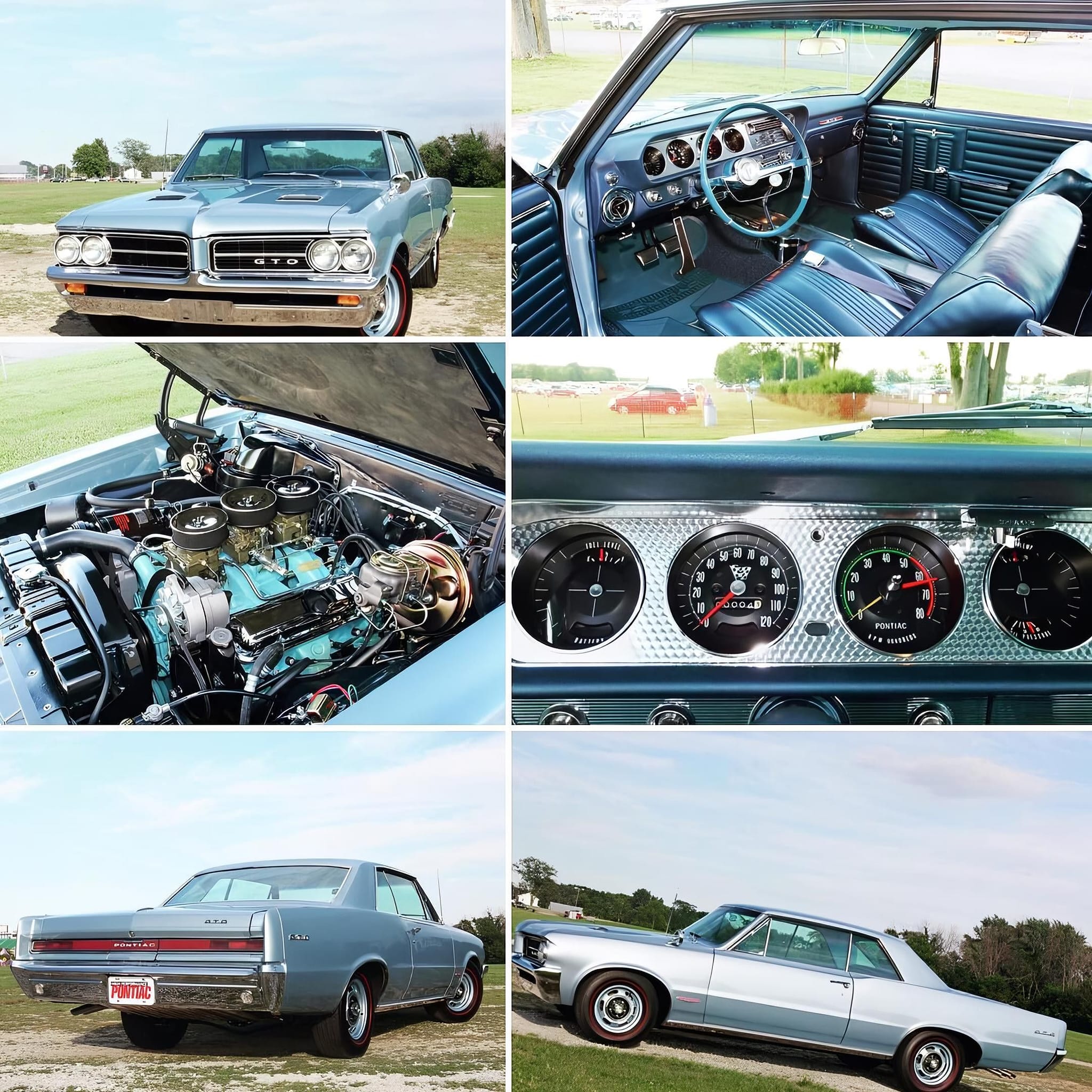 1965 Pontiac GTO❤ 10 Details: 1. This iconic muscle car is