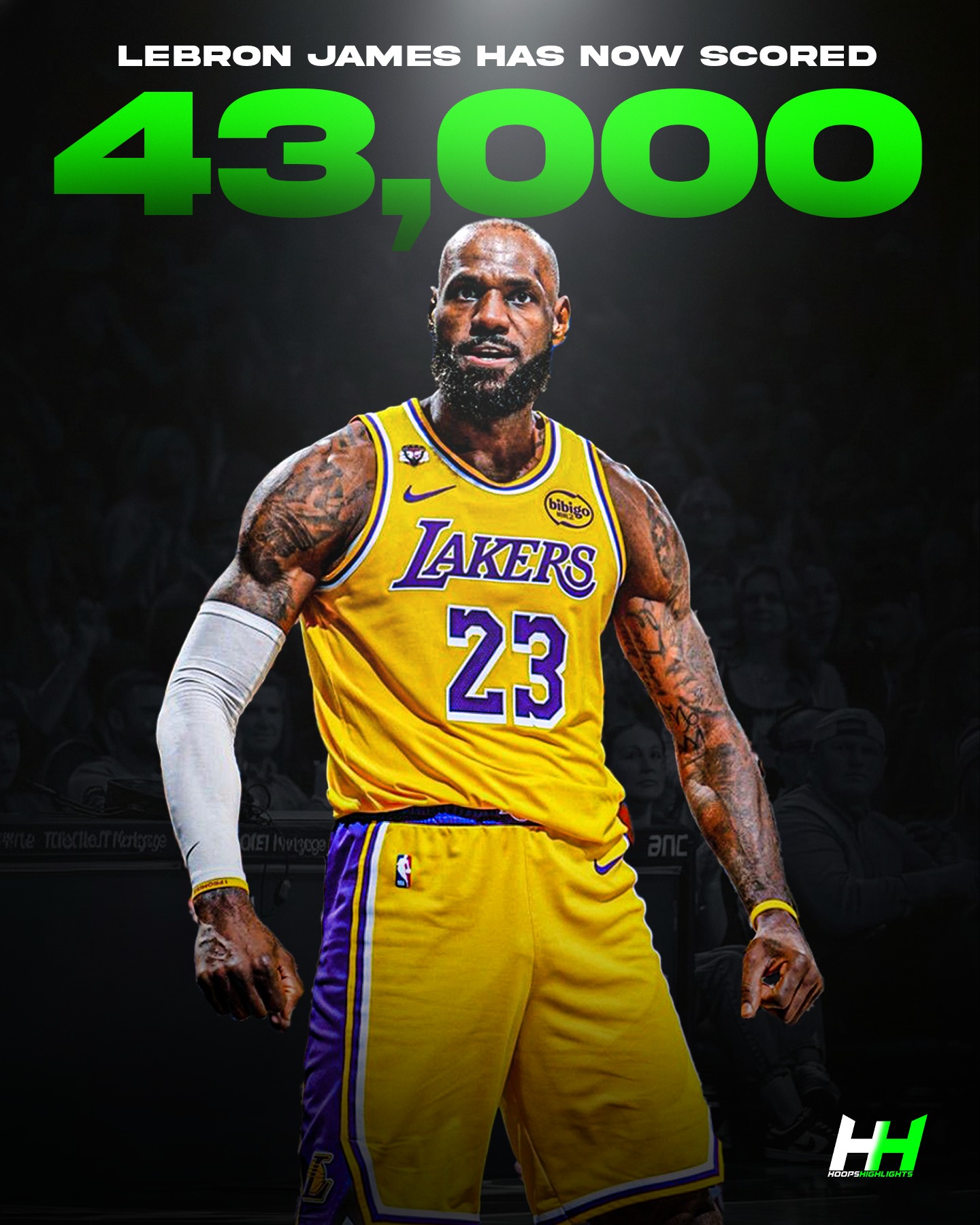 HISTORY MADE 🚨 LeBron James has officially reached 43,000 career