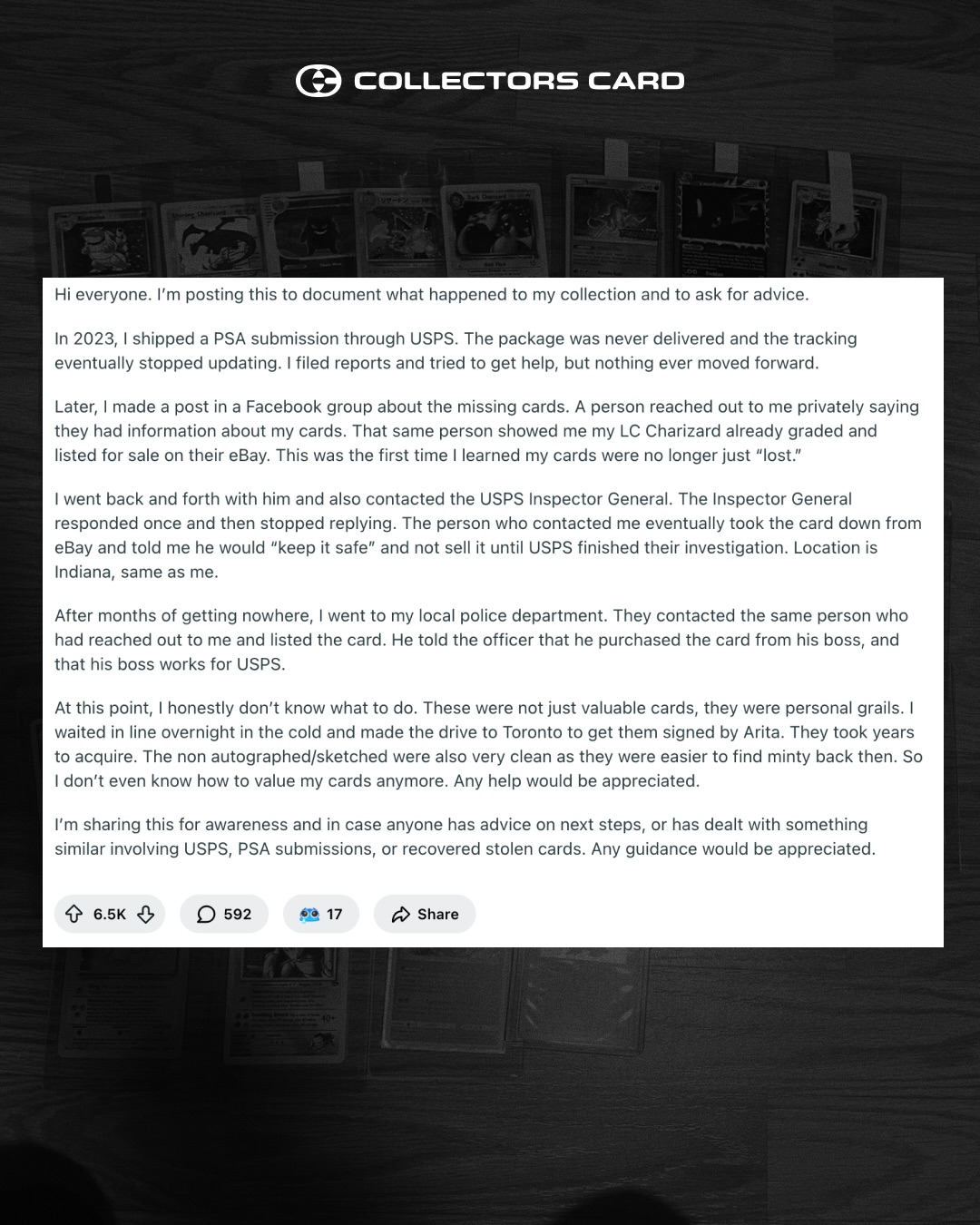 Stolen Pokemon cards sold on eBay after PSA submission